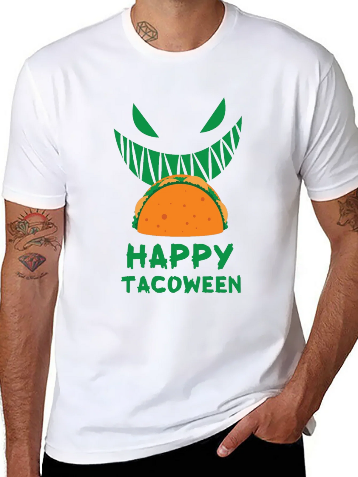 Happy Tacoween Graphic Tee - Halloween Taco Shirt product image 6