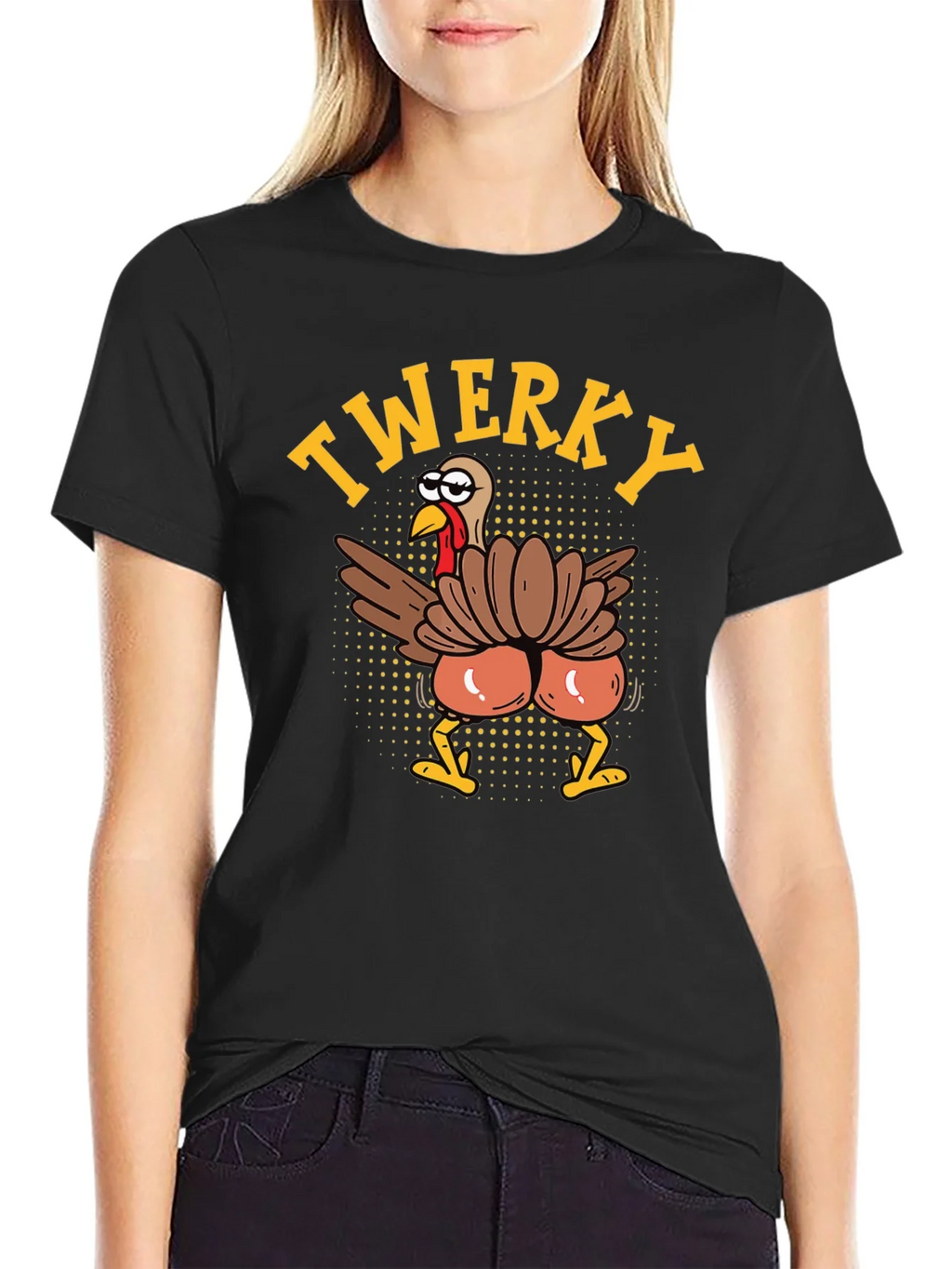 Funny Twerky Turkey Thanksgiving Graphic Tee product image 2