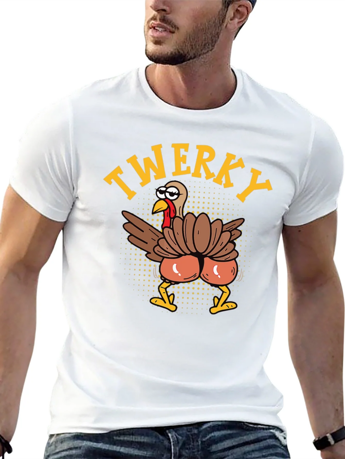 Funny Twerky Turkey Thanksgiving Graphic Tee product image 12