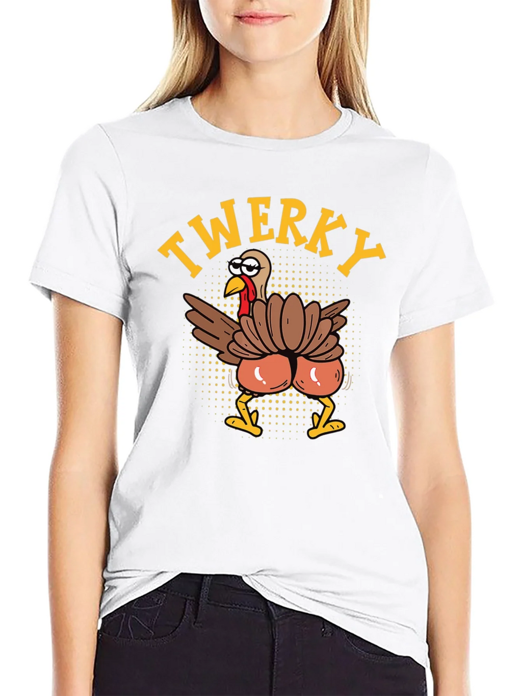 Funny Twerky Turkey Thanksgiving Graphic Tee product image 8