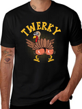 Funny Twerky Turkey Thanksgiving Graphic Tee product image 1