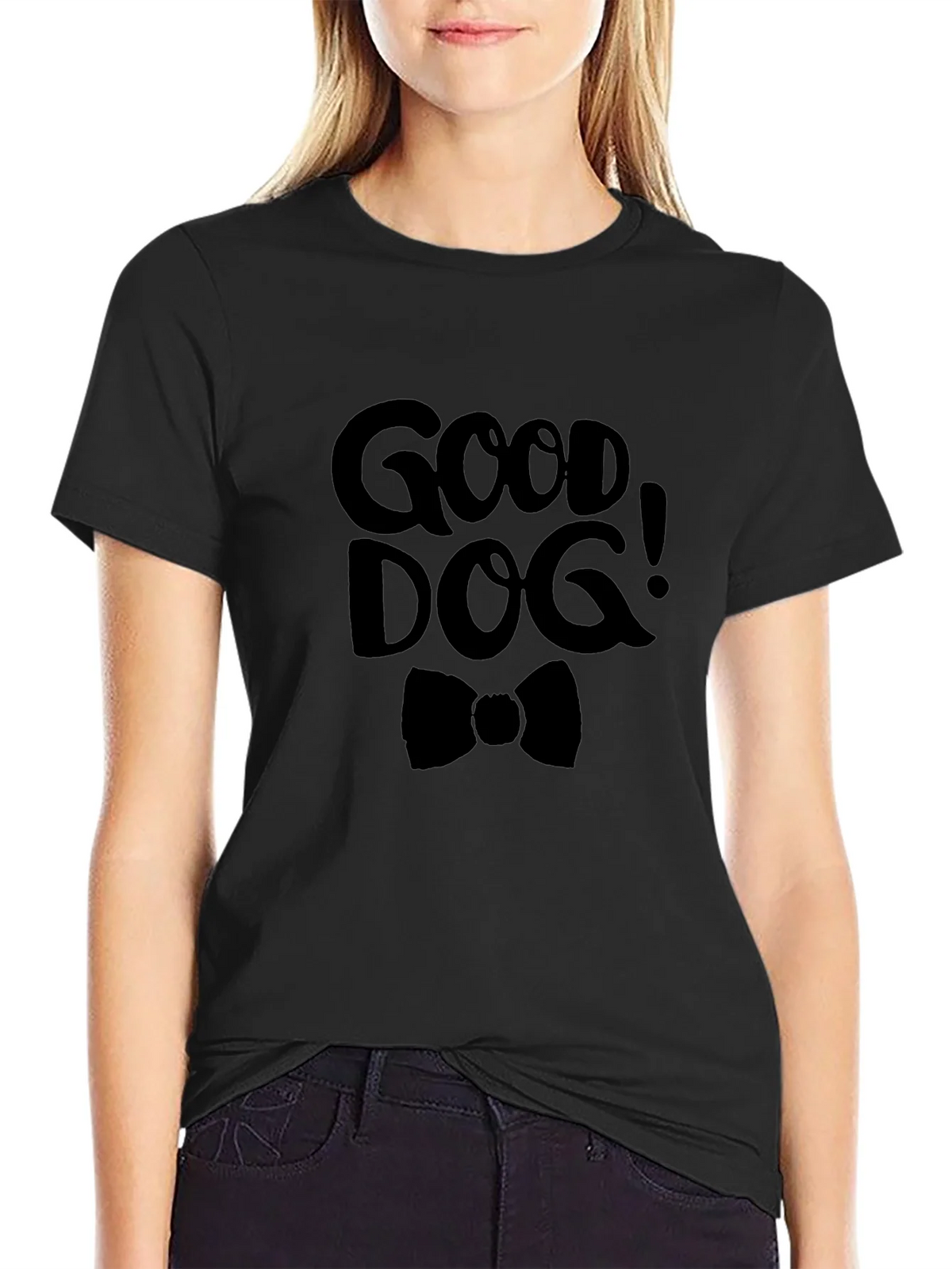 Good Dog Graphic Tee - Black Cotton T-Shirt product image 2