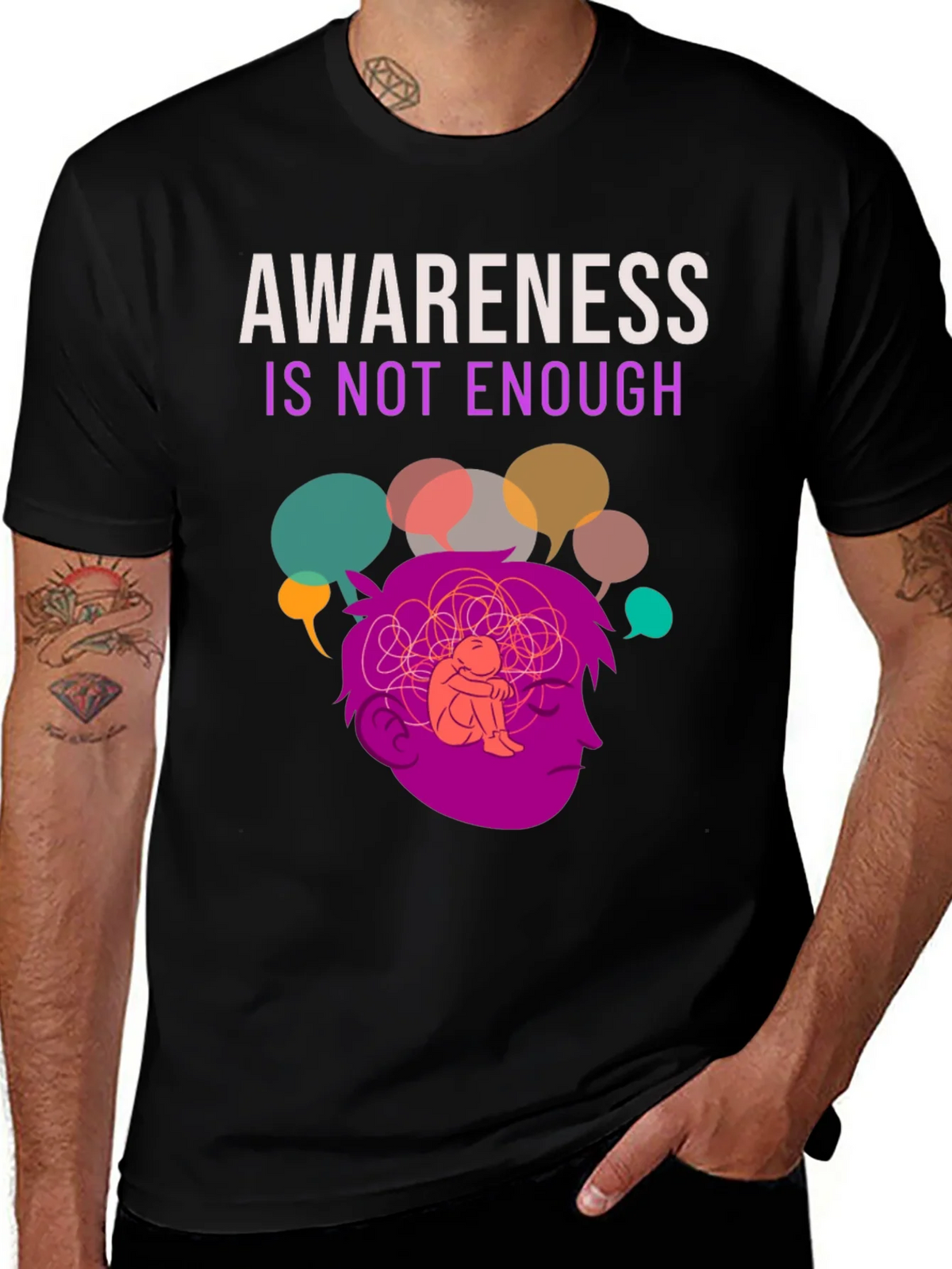 Awareness Isnt Enough Mental Health T-Shirt product image 1