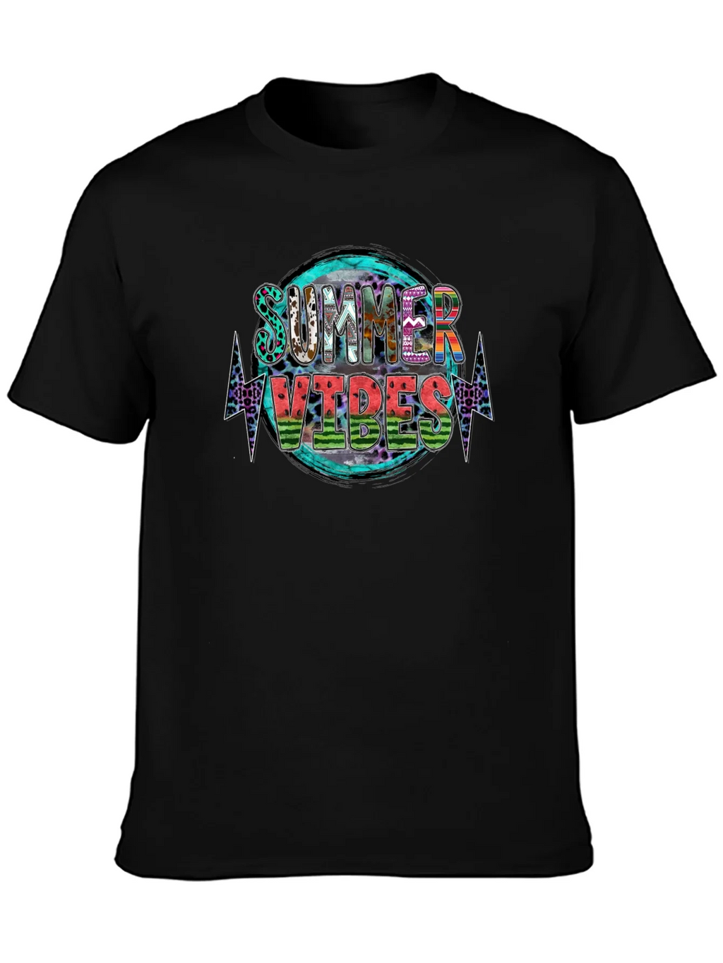Summer Vibes Graphic Tee - Stylish Black T-Shirt product image 3