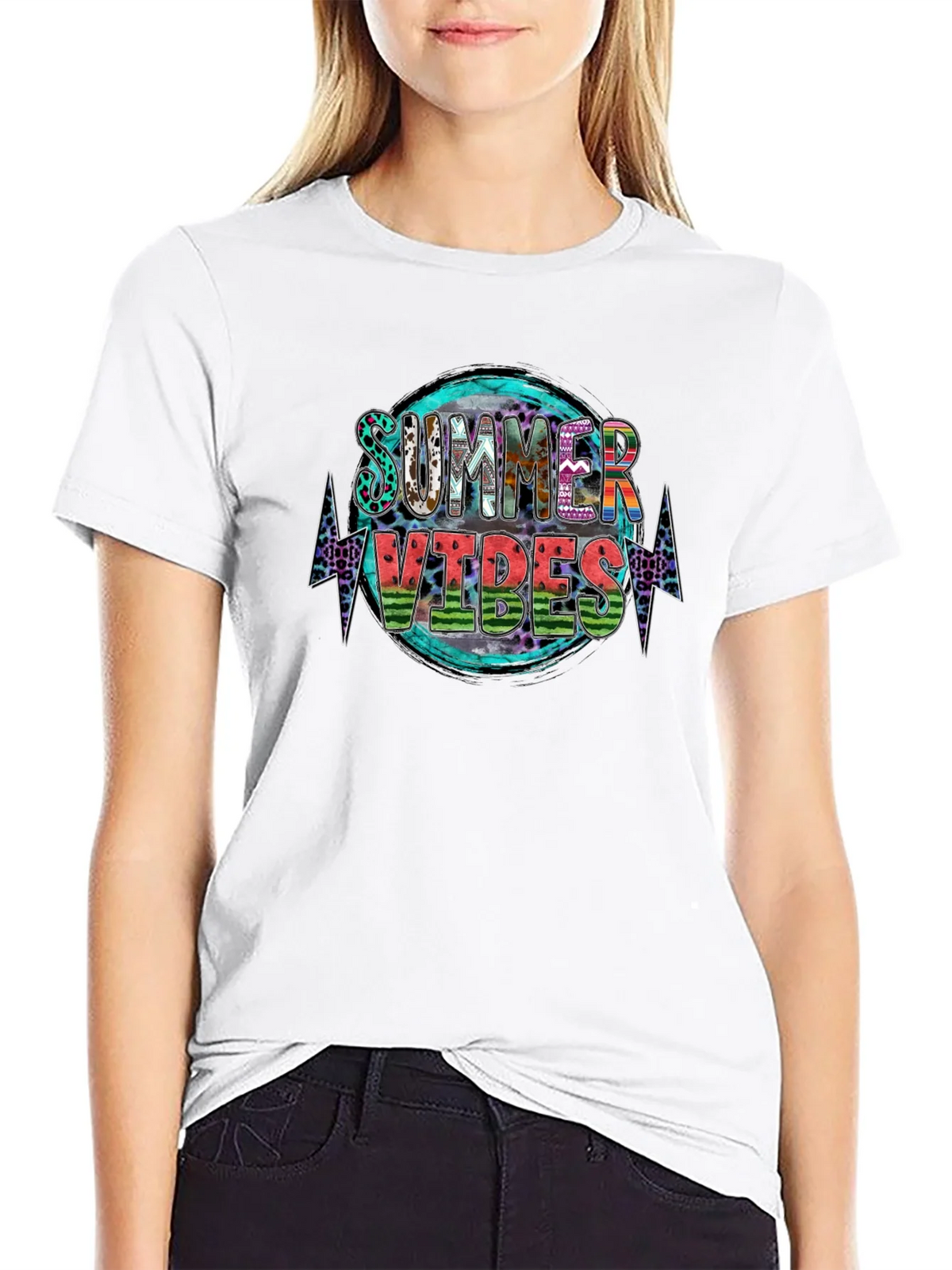 Summer Vibes Graphic Tee - Stylish Black T-Shirt product image 8