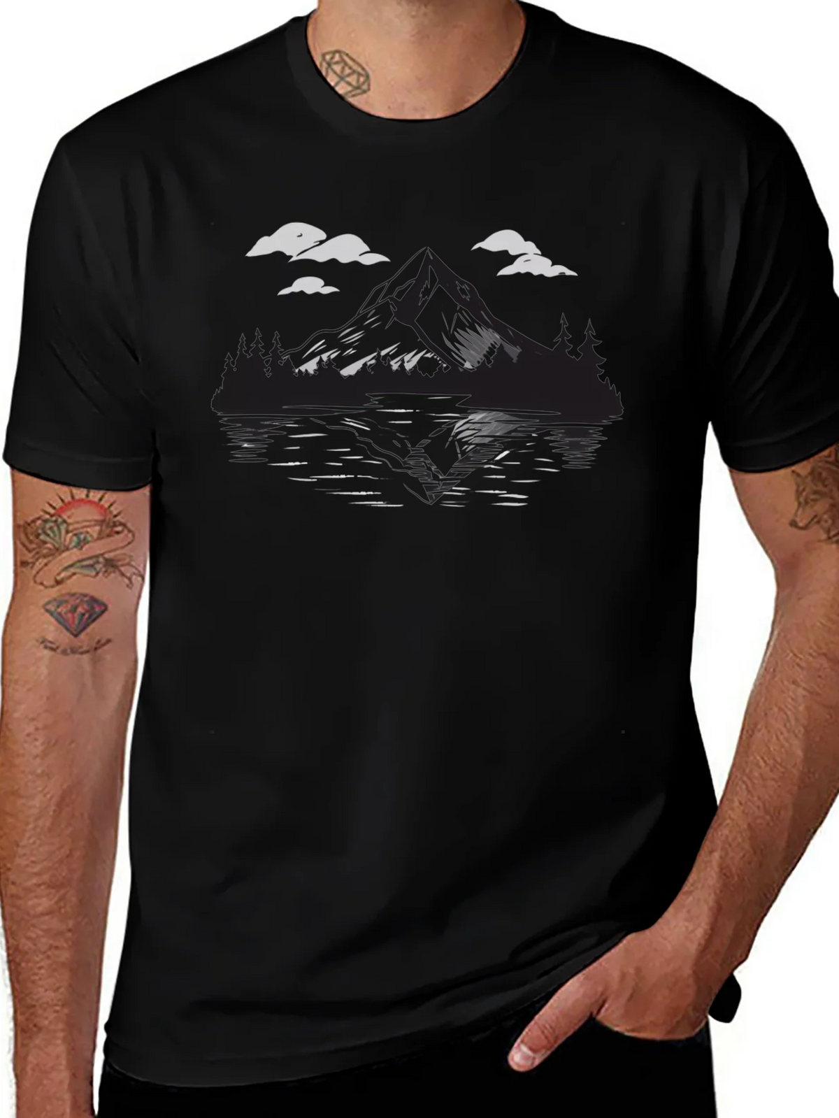 Mountain Lake Graphic T-Shirt - Adventure Ready product image 1