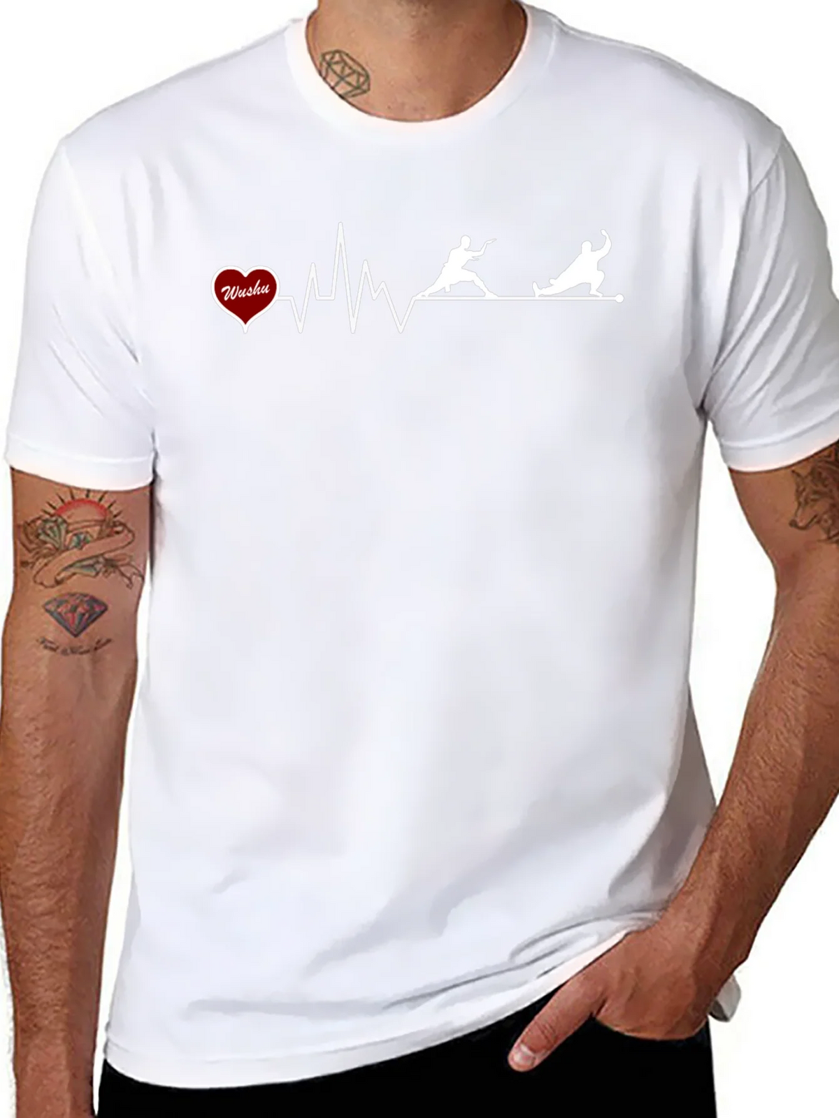 Wushu Heartbeat T-Shirt - Martial Arts Graphic Tee product image 7