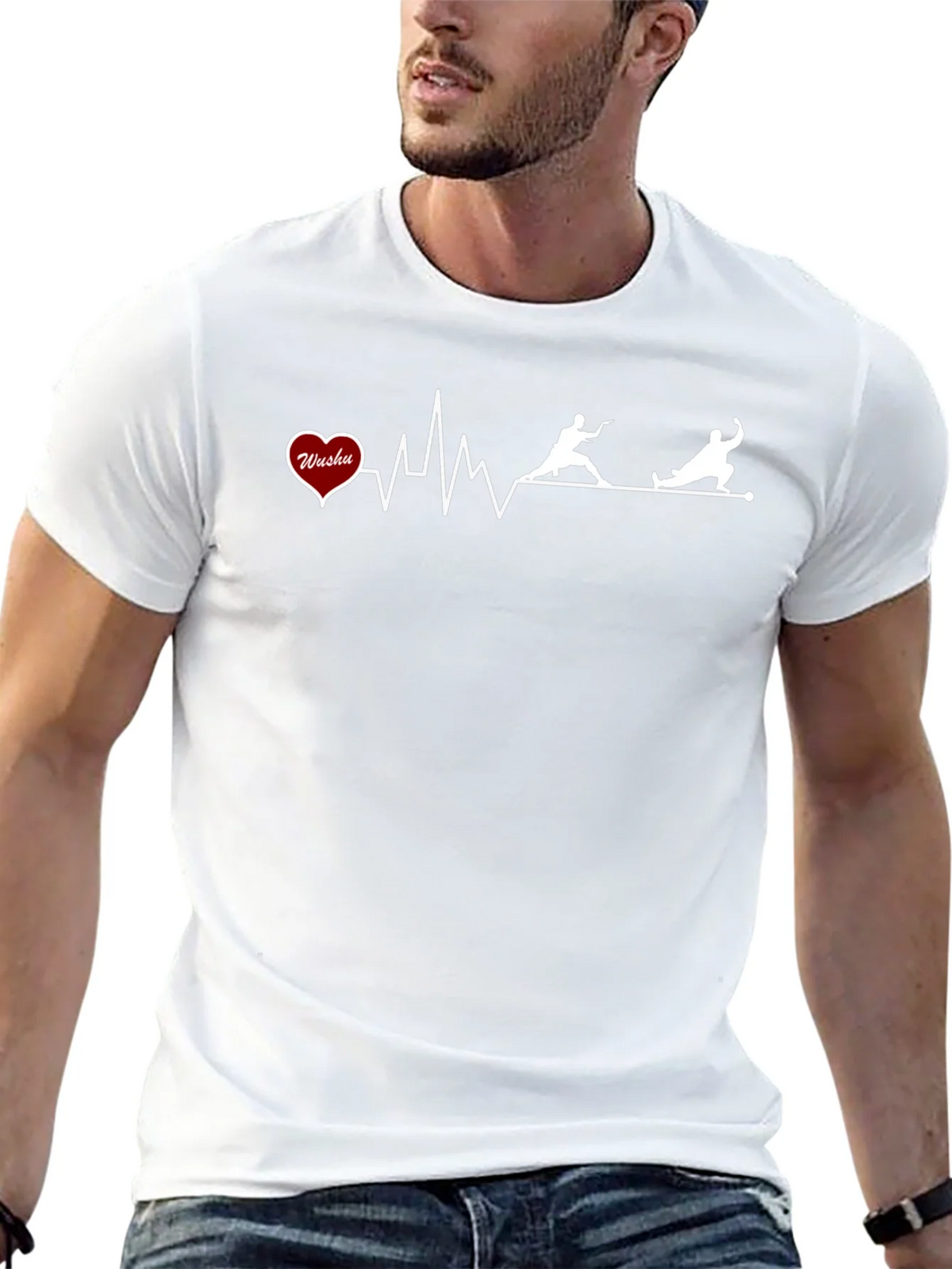 Wushu Heartbeat T-Shirt - Martial Arts Graphic Tee product image 12