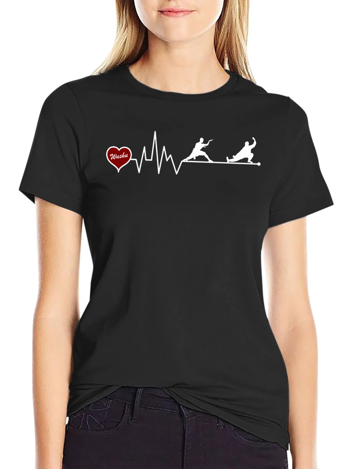 Wushu Heartbeat T-Shirt - Martial Arts Graphic Tee product image 2