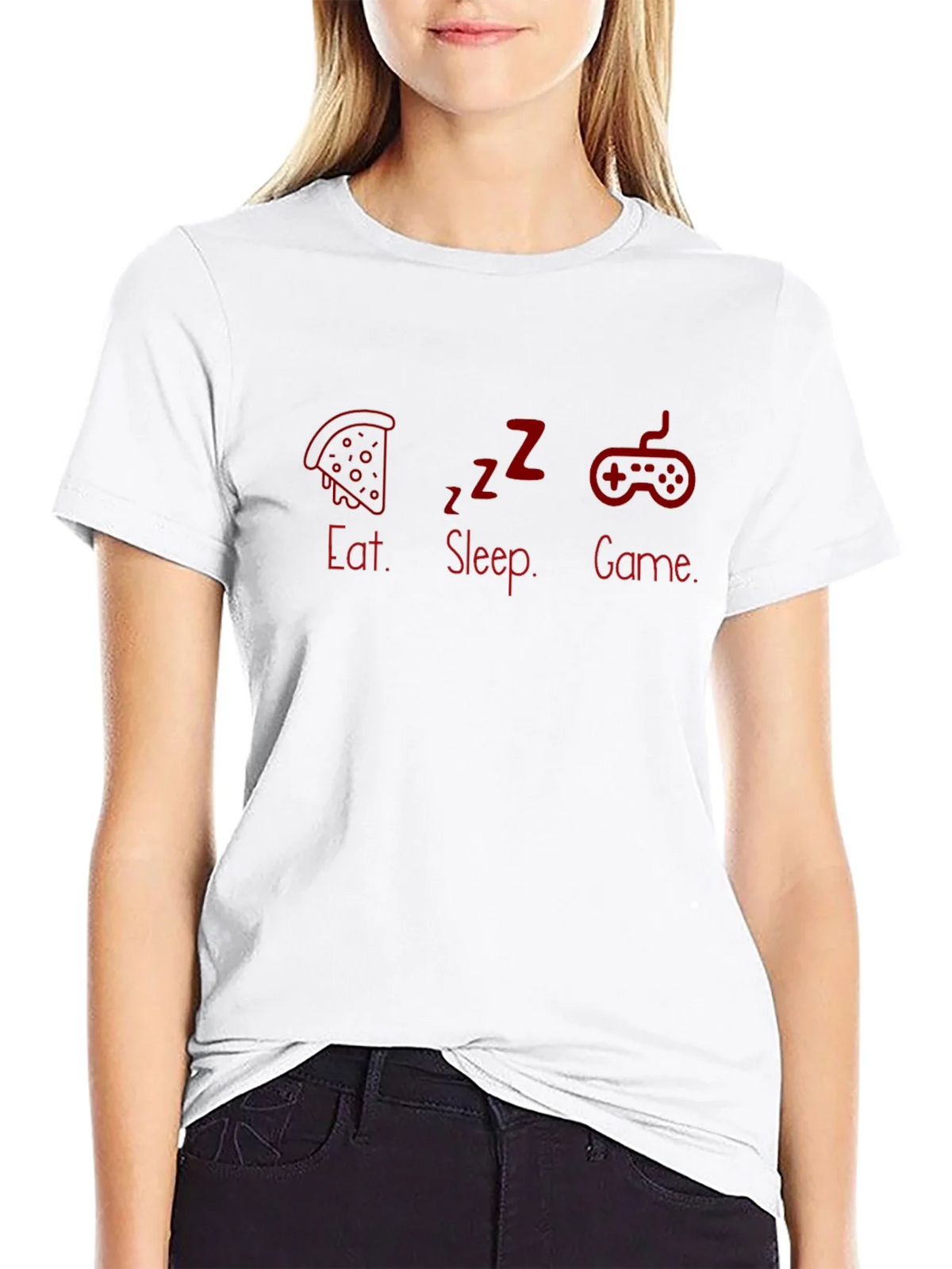 Eat Sleep Game Black T-Shirt product image 8