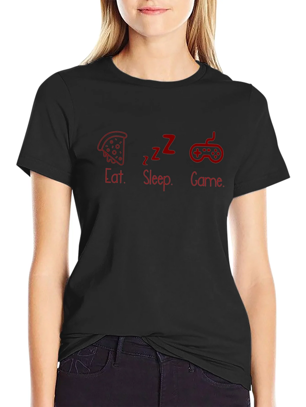 Eat Sleep Game Black T-Shirt product image 2