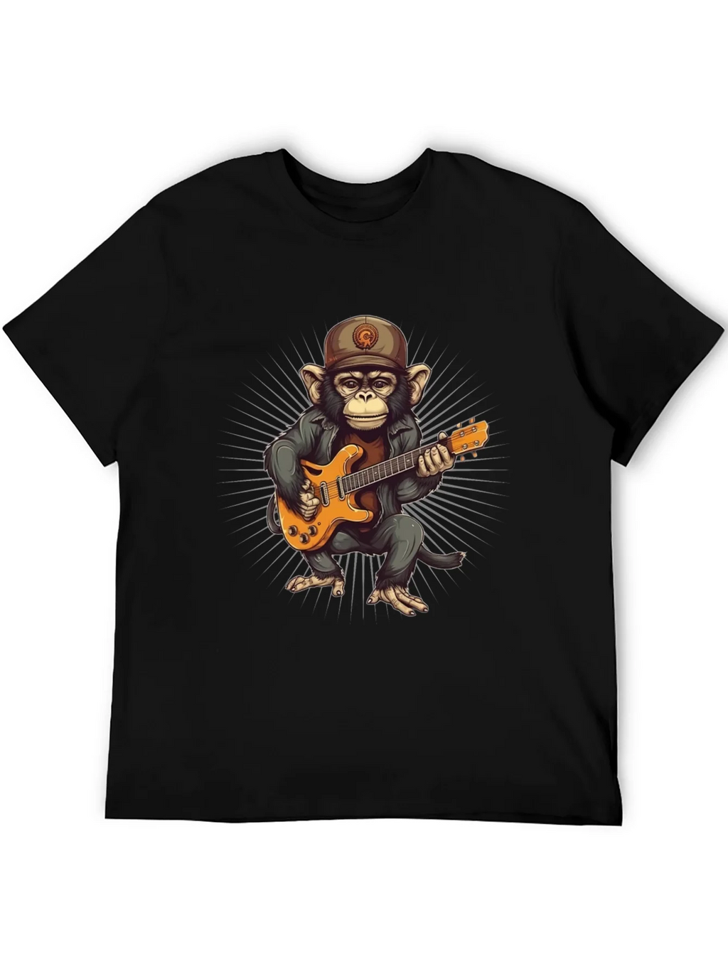 Monkey Guitarist Graphic T-Shirt product image 5