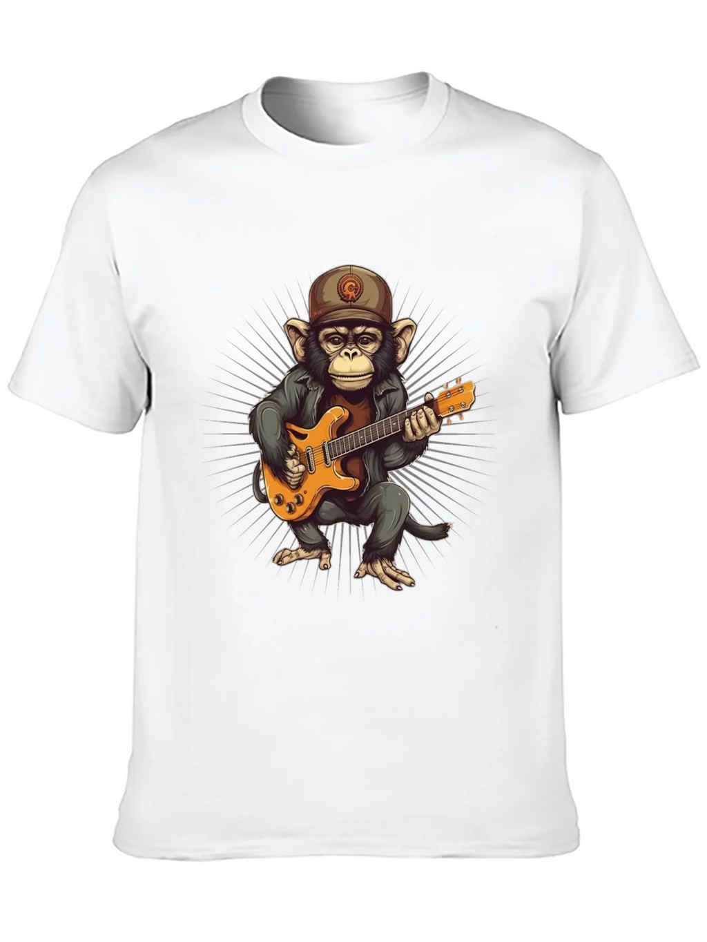 Monkey Guitarist Graphic T-Shirt product image 9