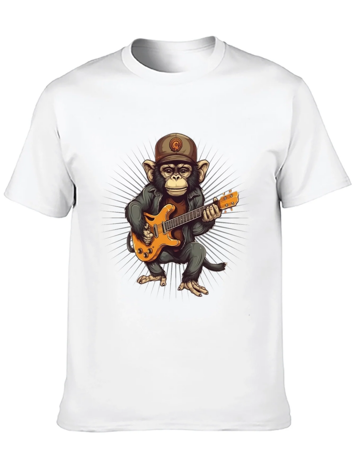 Monkey Guitarist Graphic T-Shirt product image 9