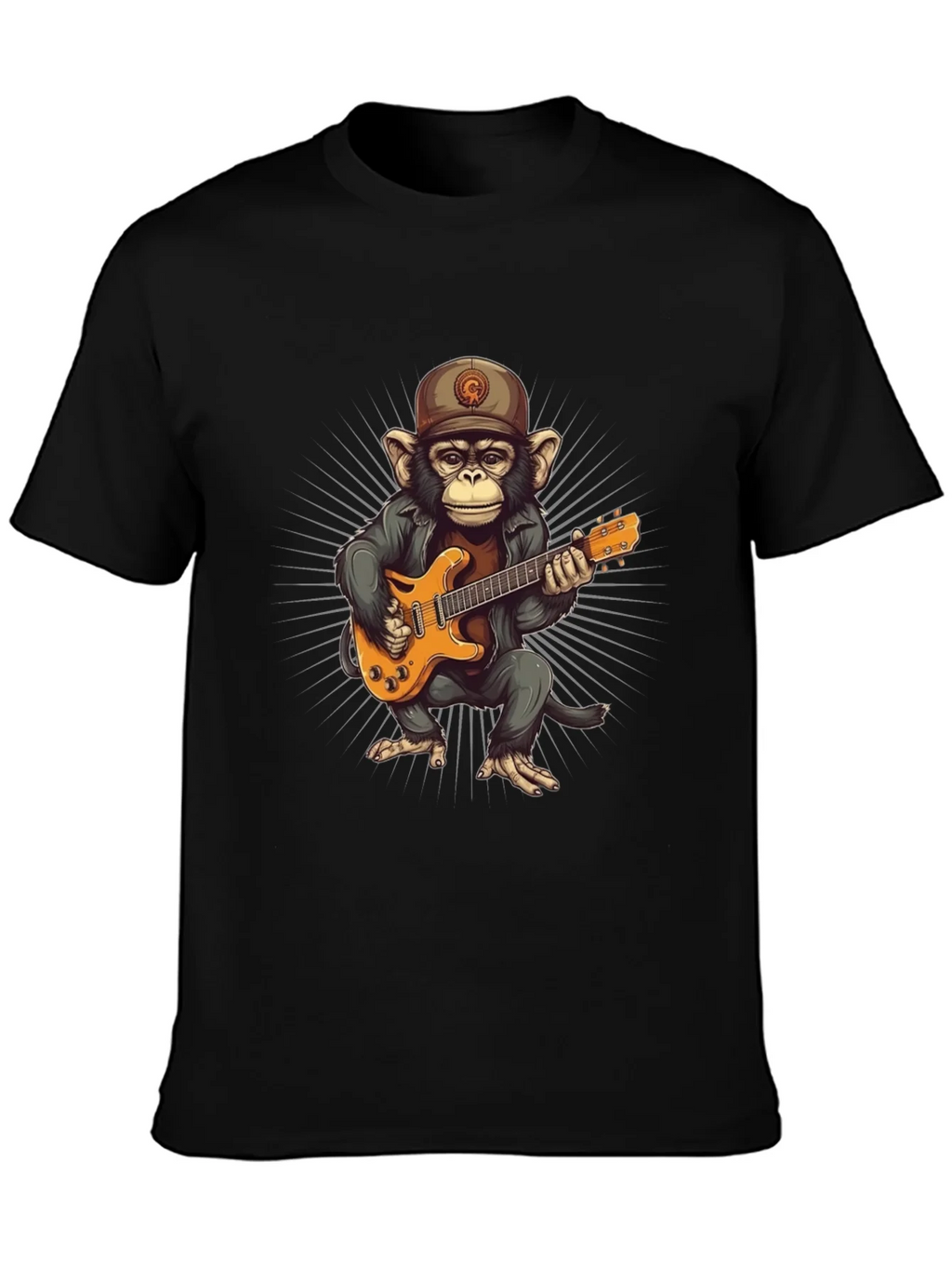 Monkey Guitarist Graphic T-Shirt product image 3