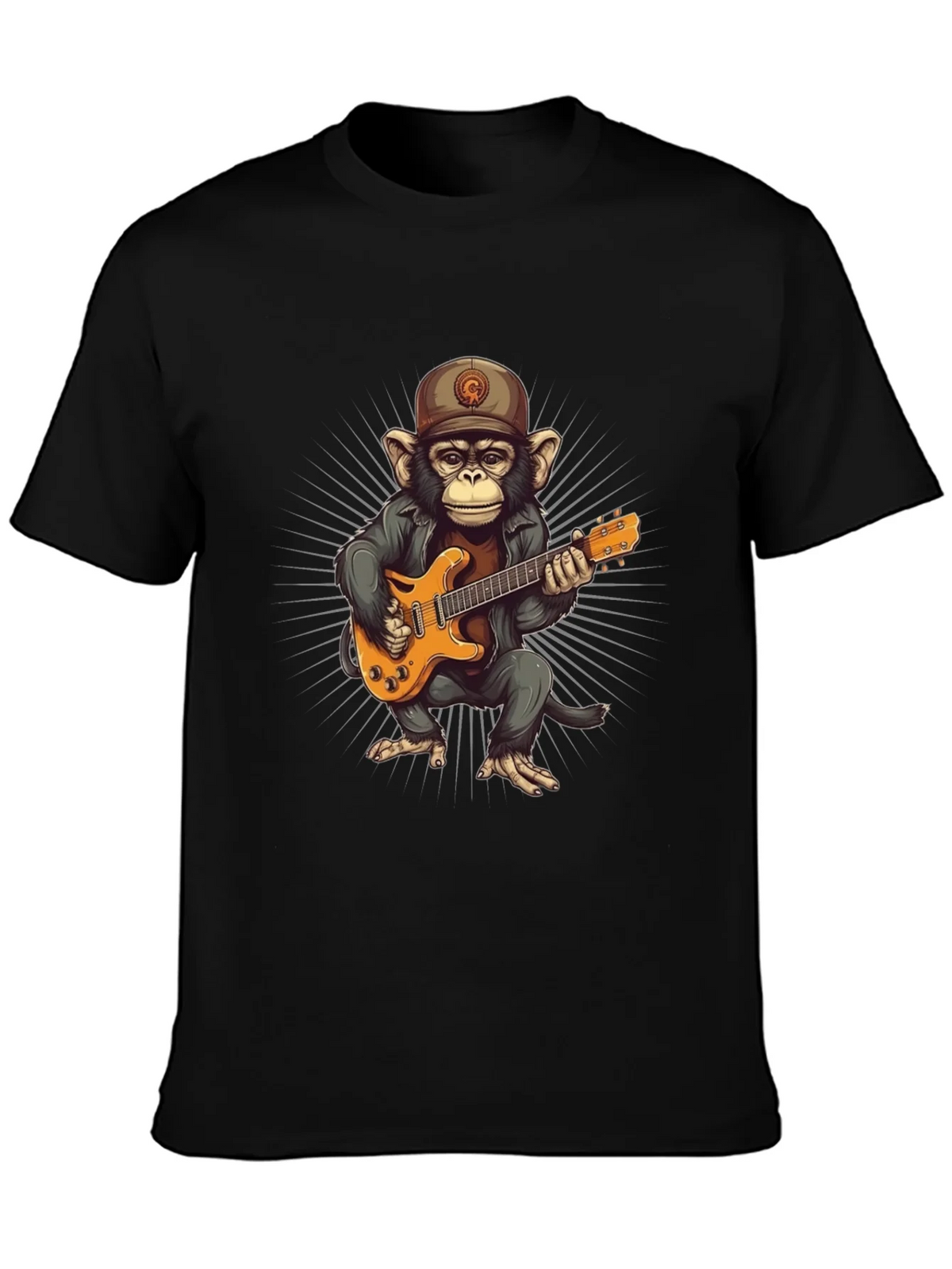 Monkey Guitarist Graphic T-Shirt product image 3