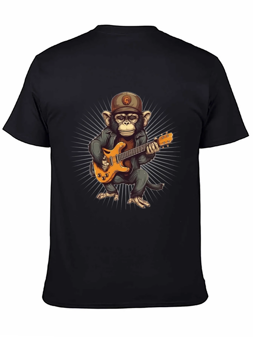 Monkey Guitarist Graphic T-Shirt product image 4