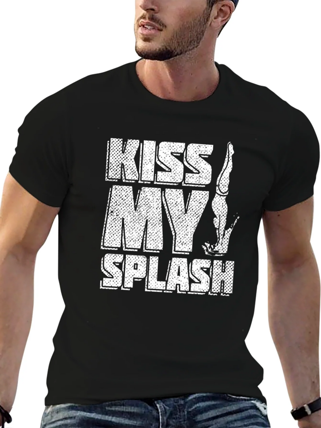 Kiss My Splash Diver Black Graphic T-Shirt product image 5