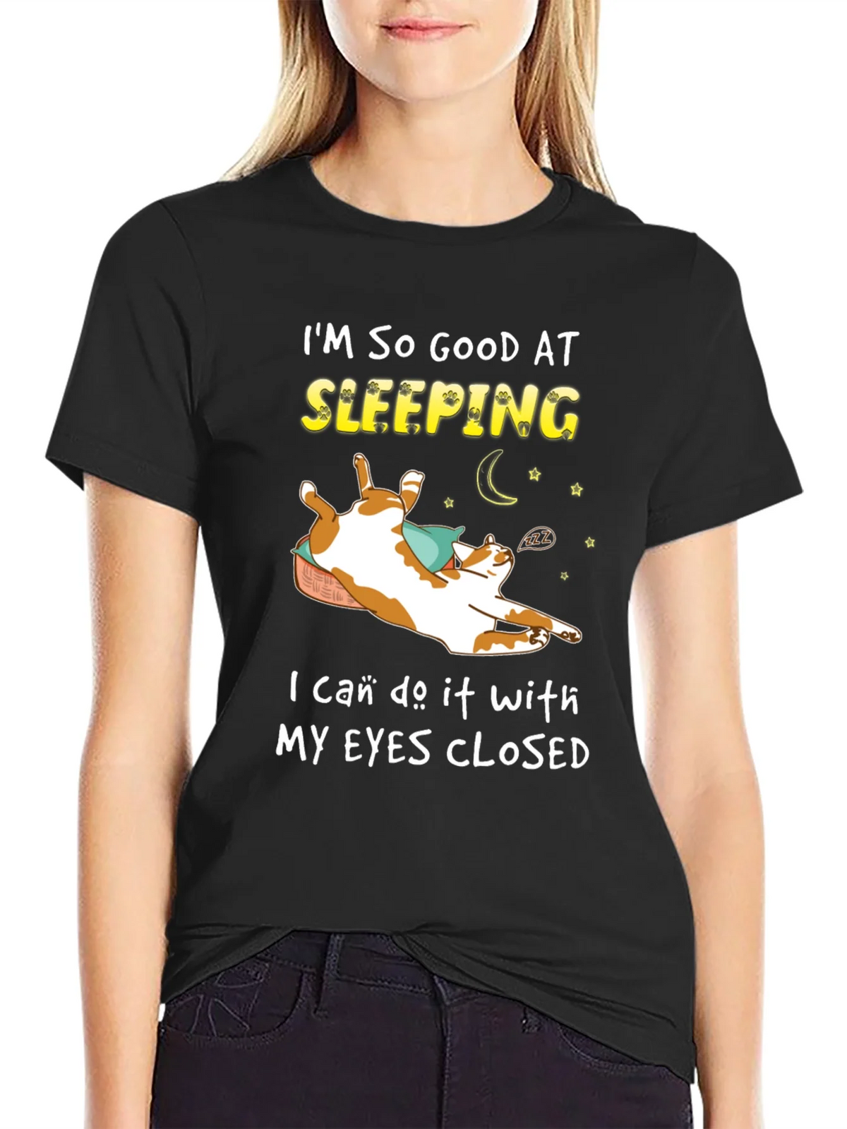 Funny Cat Sleeping T-Shirt - Im So Good At product image 2