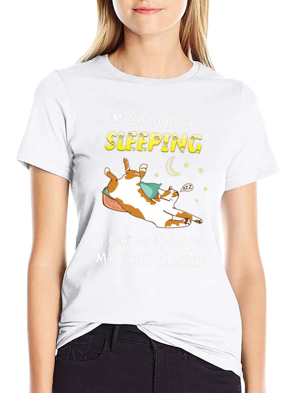 Funny Cat Sleeping T-Shirt - Im So Good At product image 6