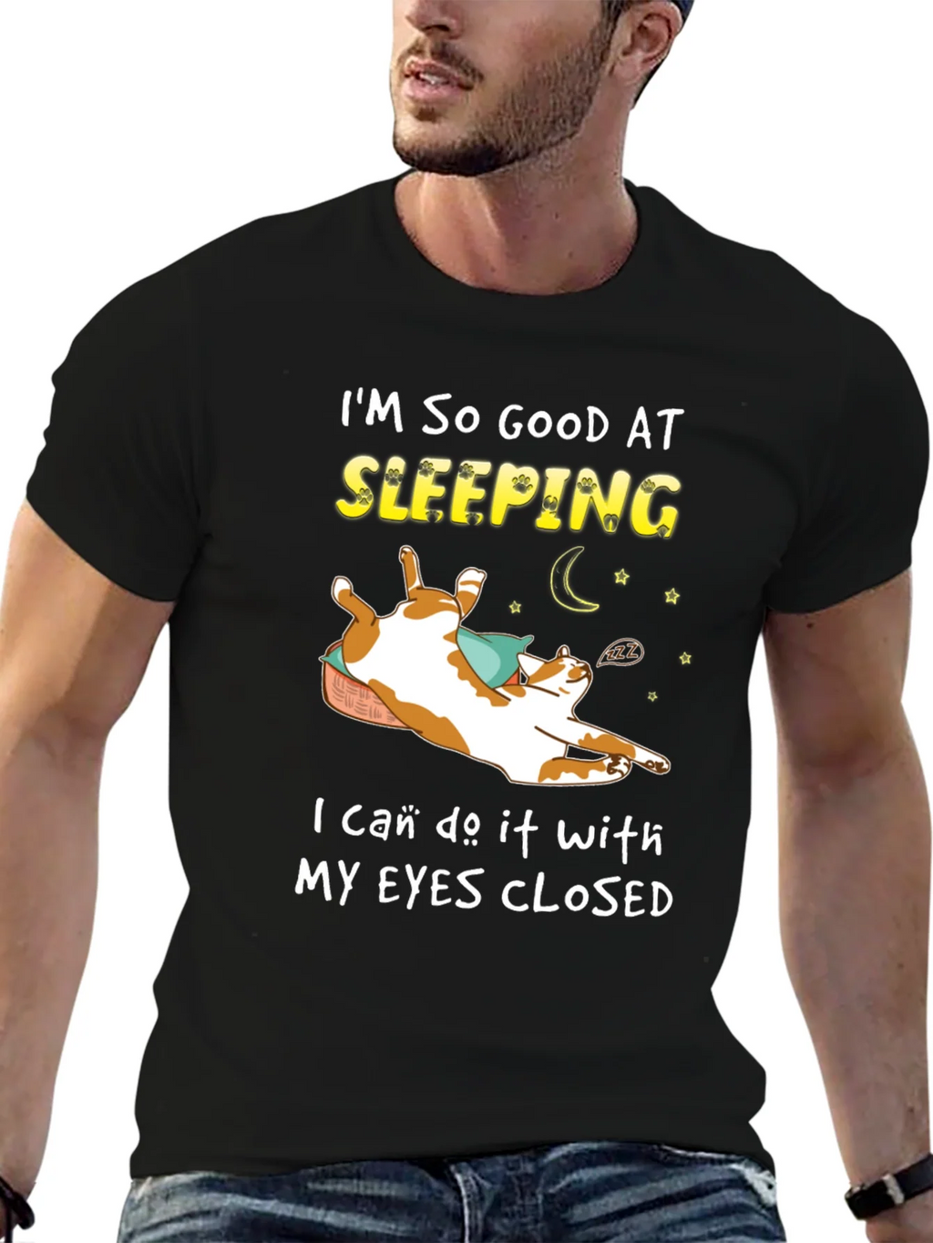 Funny Cat Sleeping T-Shirt - Im So Good At product image 5