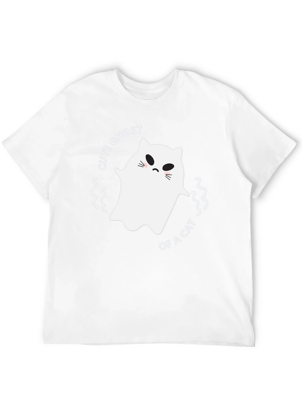 Cute Ghost of a Cat Black T-Shirt product image 10