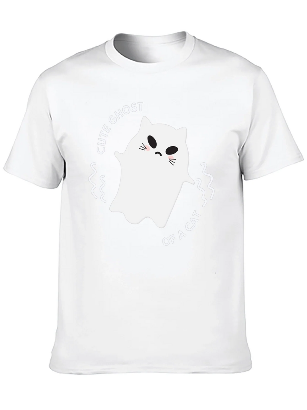 Cute Ghost of a Cat Black T-Shirt product image 8
