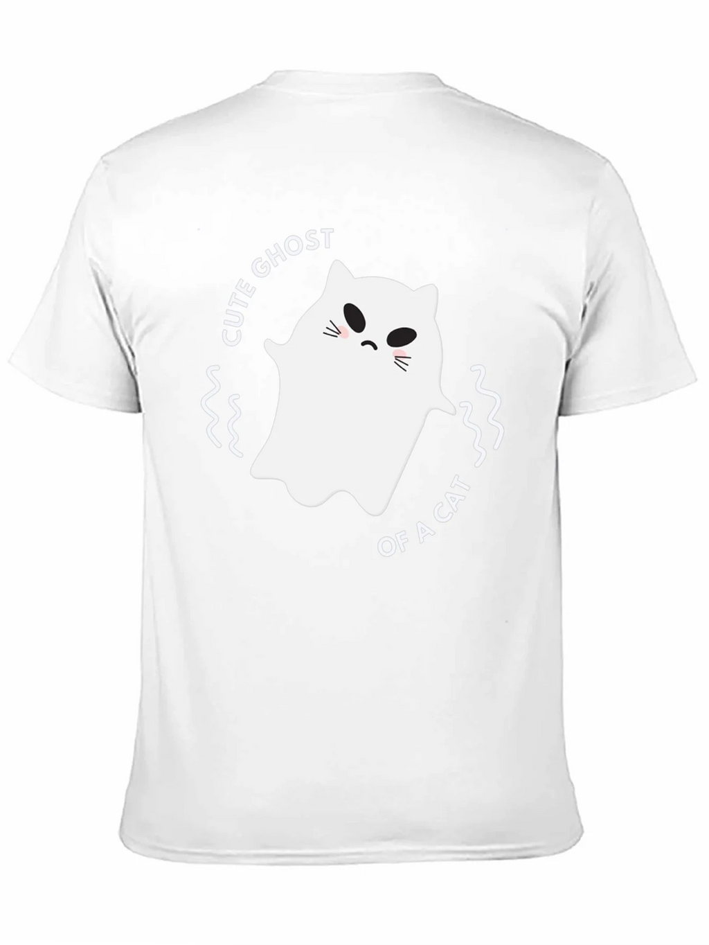 Cute Ghost of a Cat Black T-Shirt product image 9