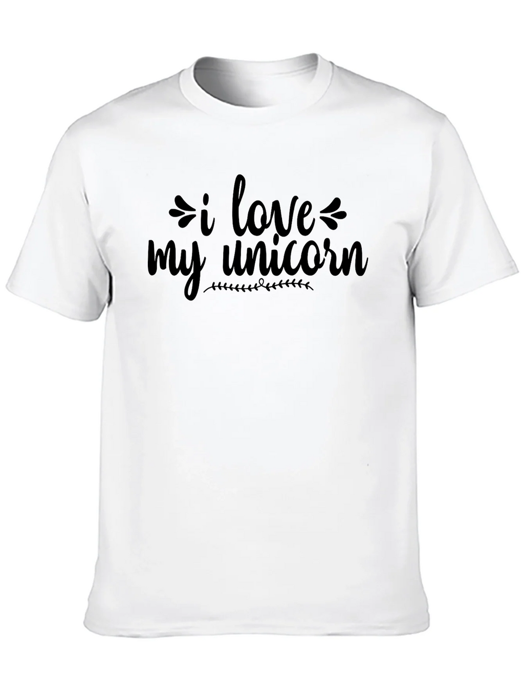 I Love My Unicorn Graphic Tee - Black product image 6