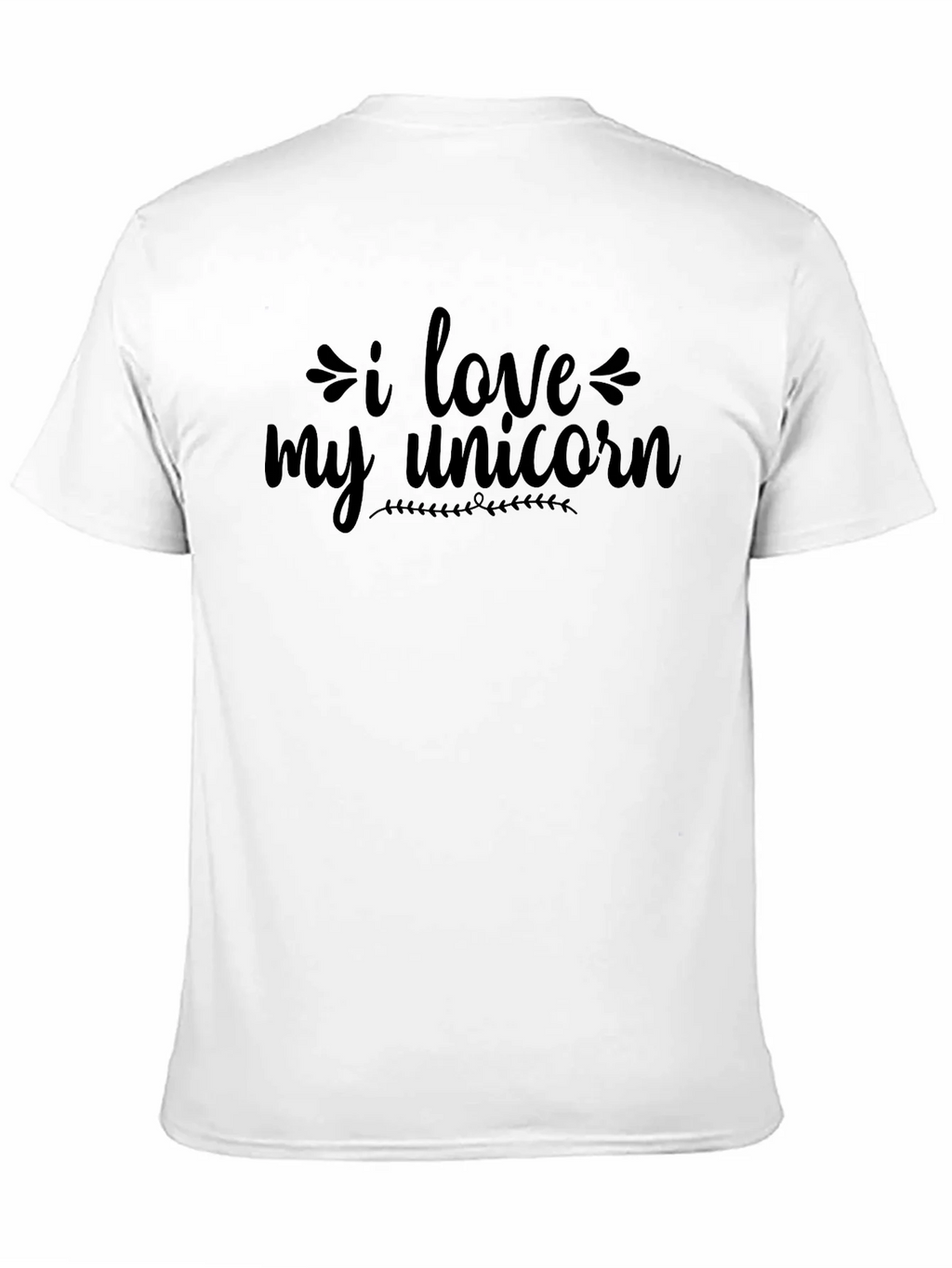 I Love My Unicorn Graphic Tee - Black product image 7