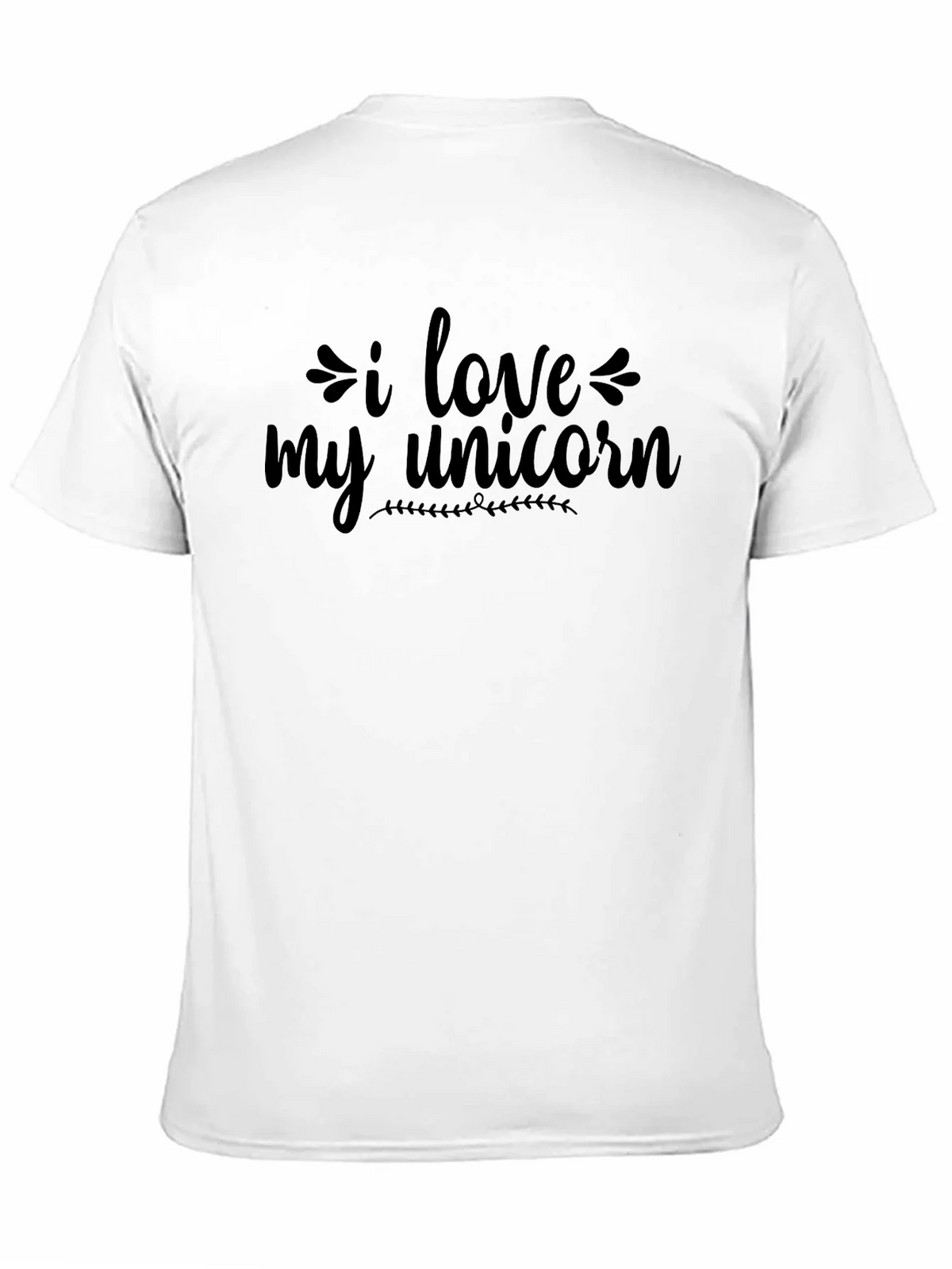 I Love My Unicorn Graphic Tee - Black product image 7