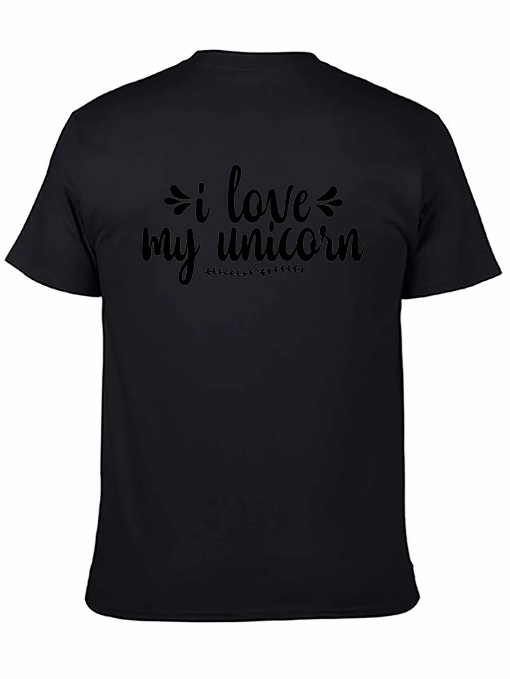 I Love My Unicorn Graphic Tee - Black product image 3