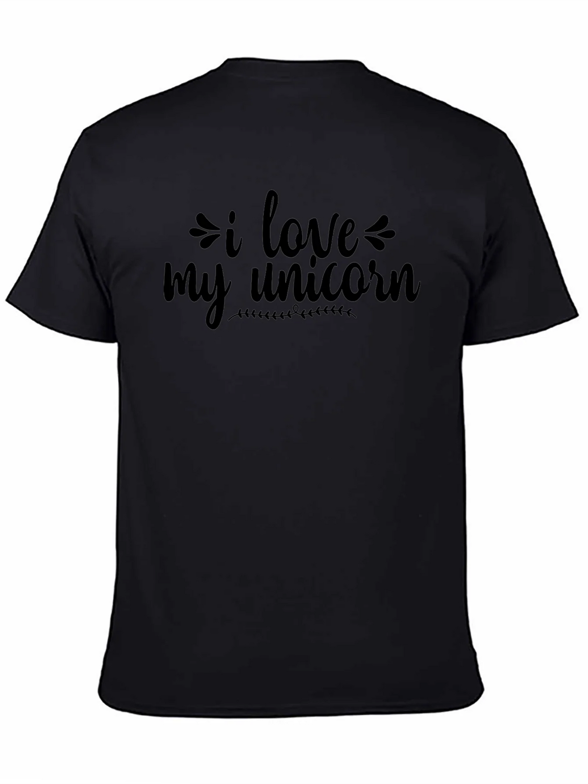 I Love My Unicorn Graphic Tee - Black product image 3