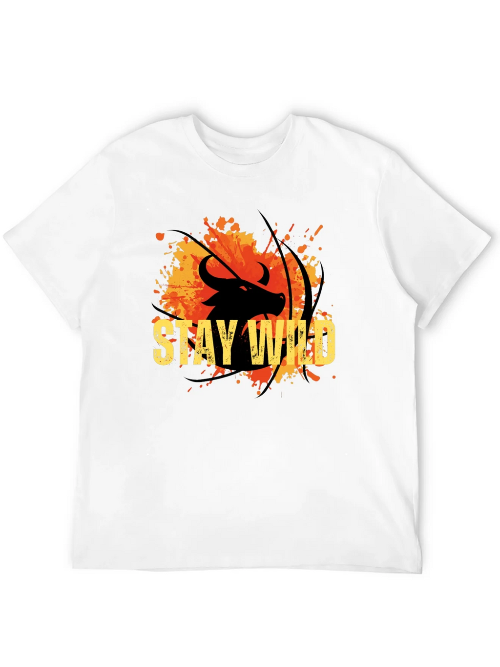 Stay Wild Buffalo Graphic Tee - Black Cotton T-Shirt product image 10