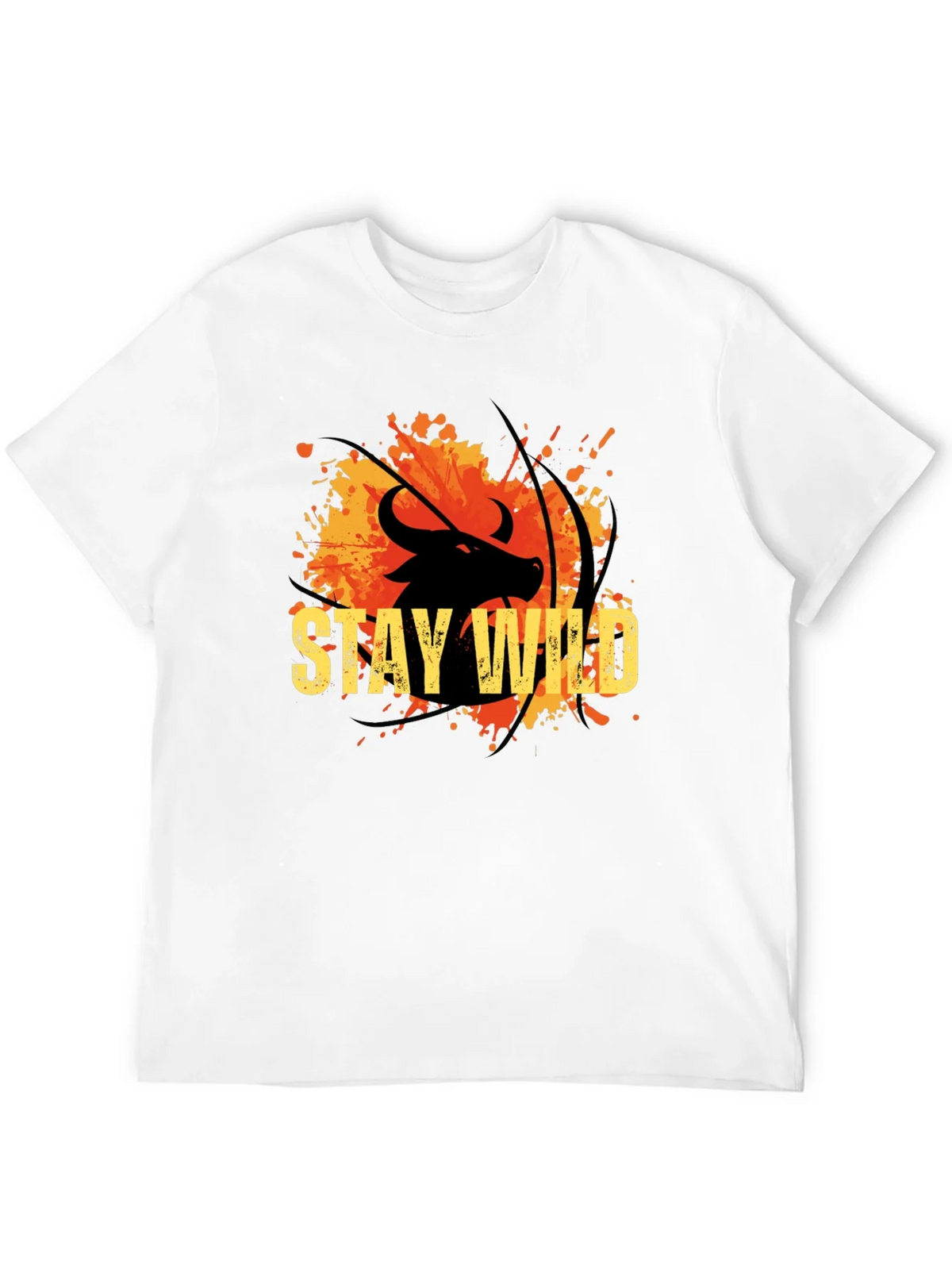 Stay Wild Buffalo Graphic Tee - Black Cotton T-Shirt product image 10