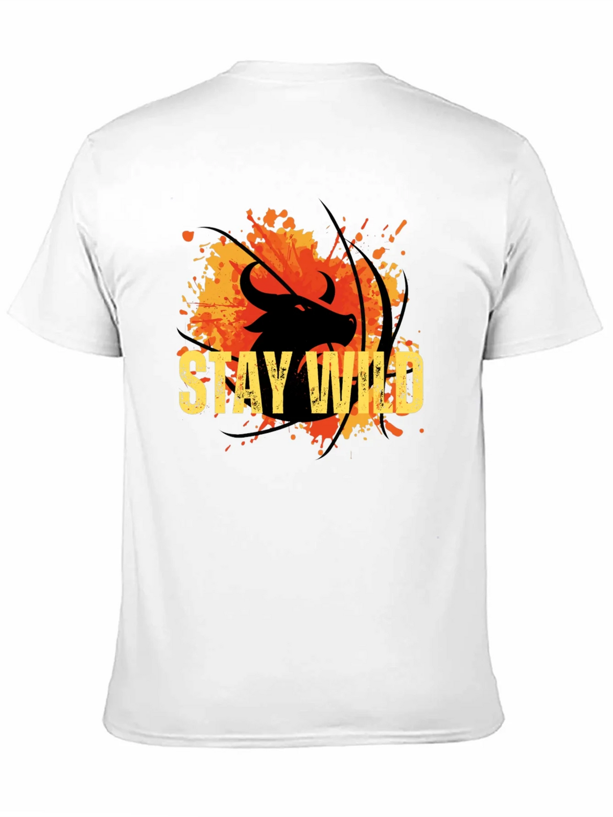 Stay Wild Buffalo Graphic Tee - Black Cotton T-Shirt product image 9