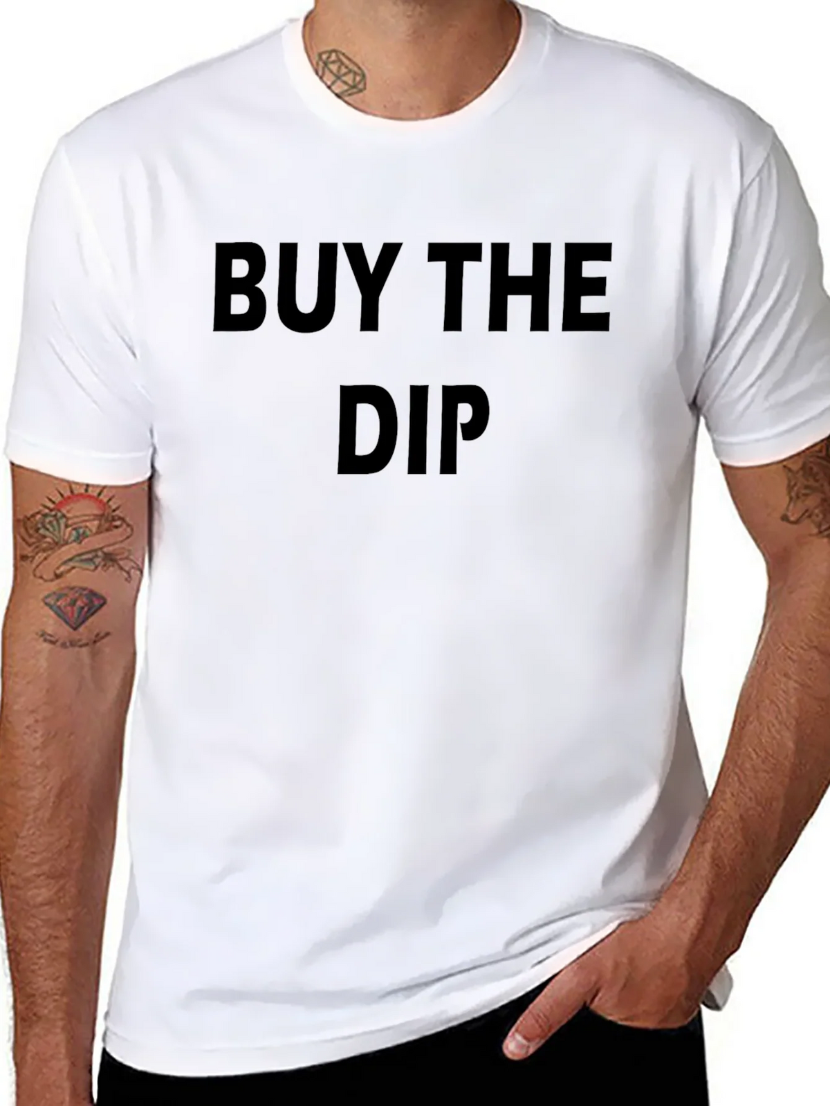 Buy The Dip Black Tee - Trendy Slogan T-Shirt product image 6