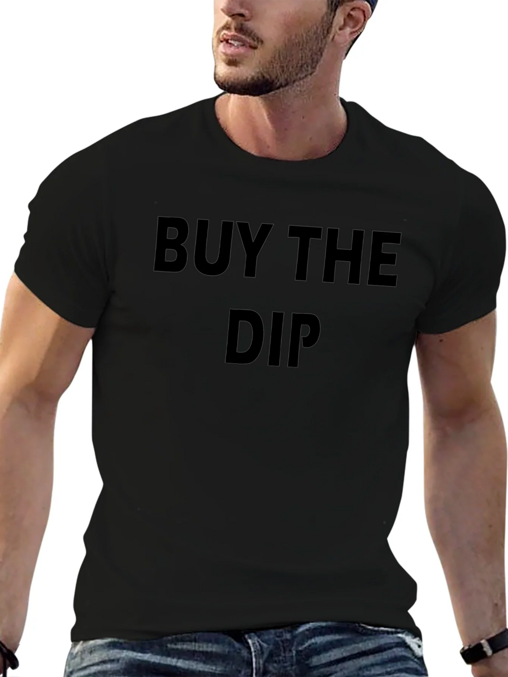 Buy The Dip Black Tee - Trendy Slogan T-Shirt product image 5