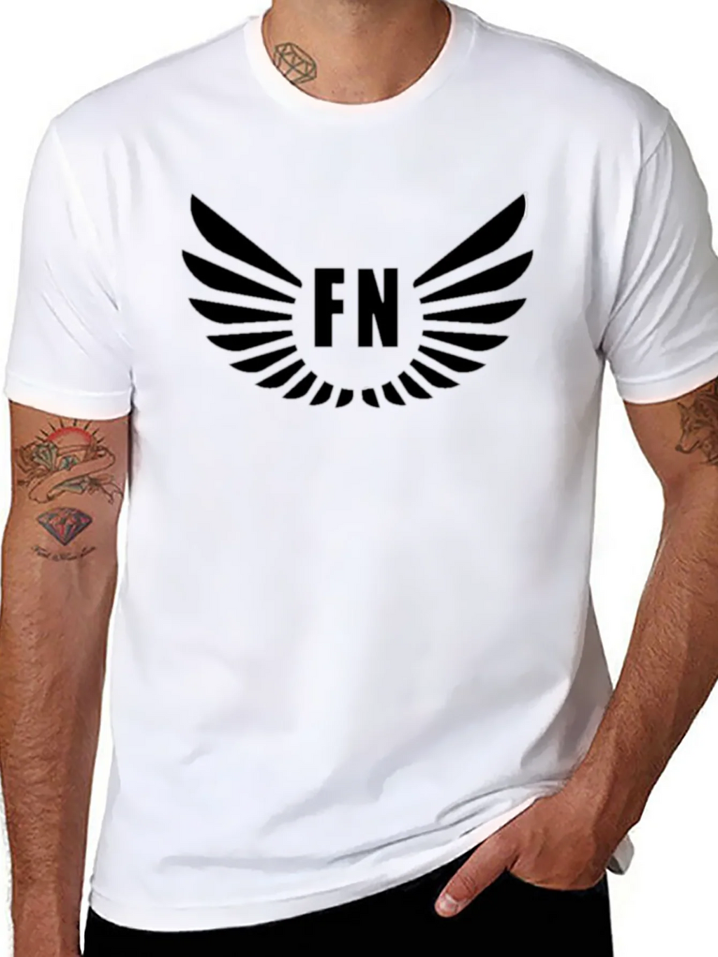 FN Winged Logo Black T-Shirt product image 7