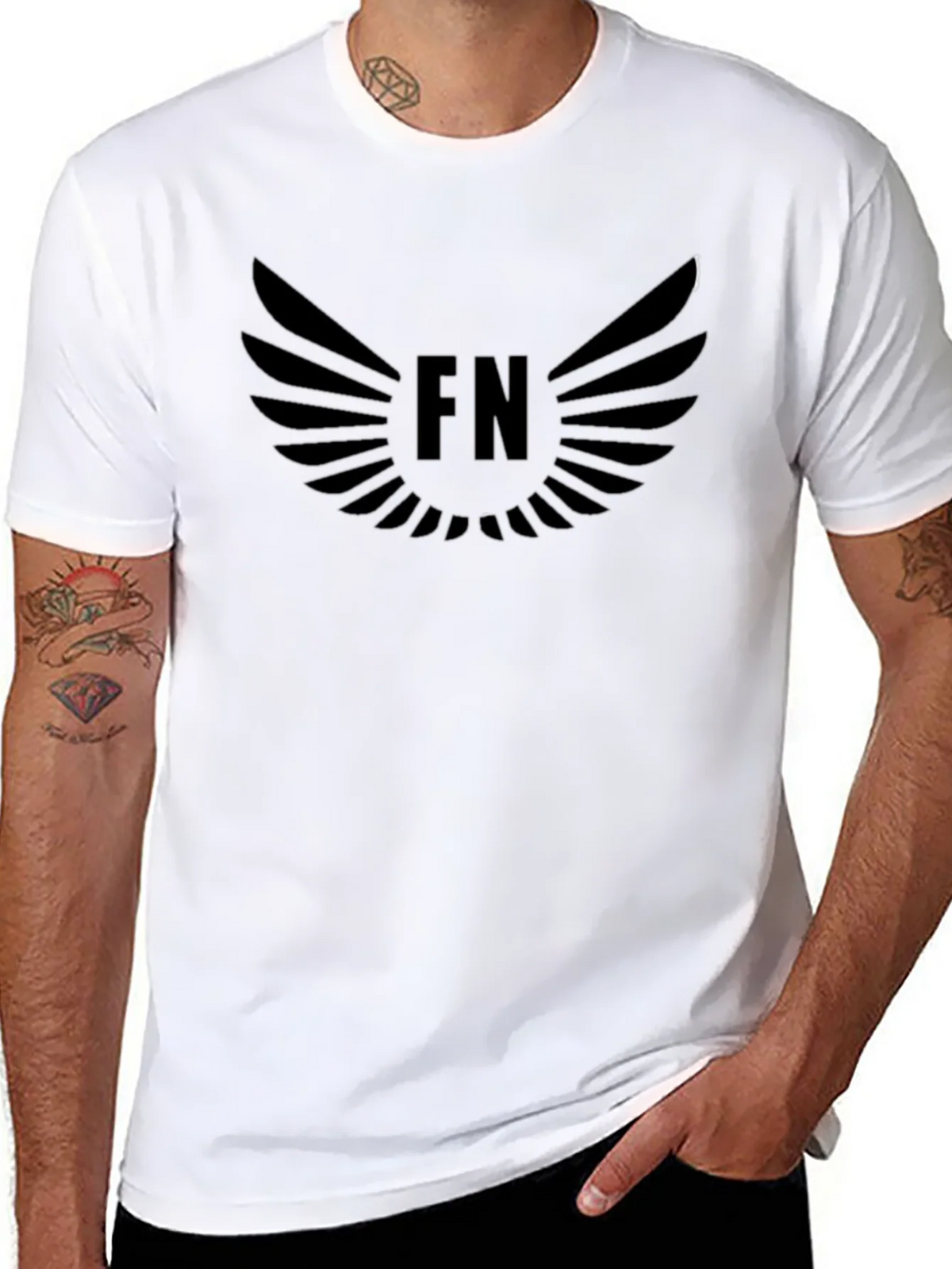 FN Winged Logo Black T-Shirt product image 7