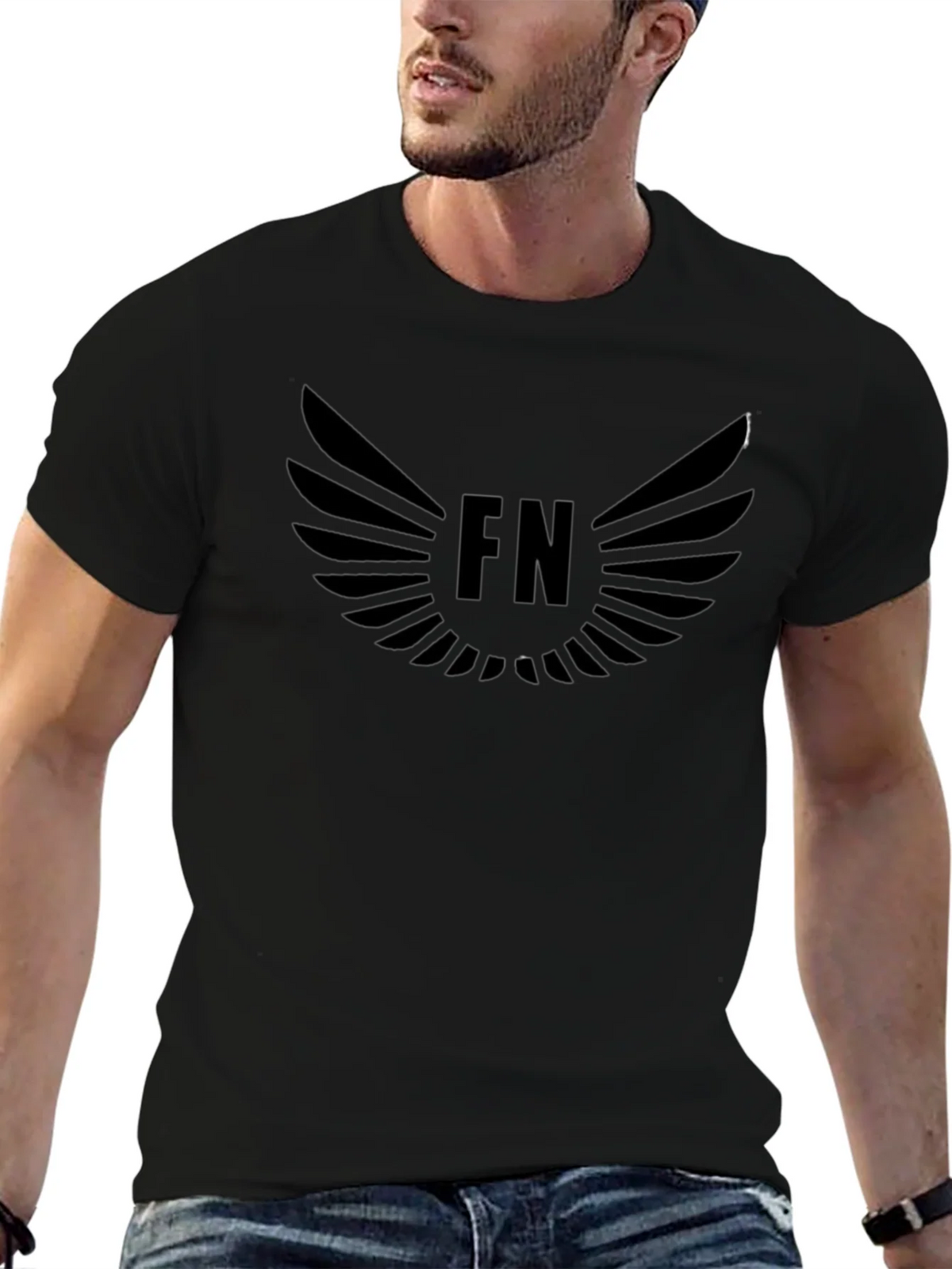 FN Winged Logo Black T-Shirt product image 6