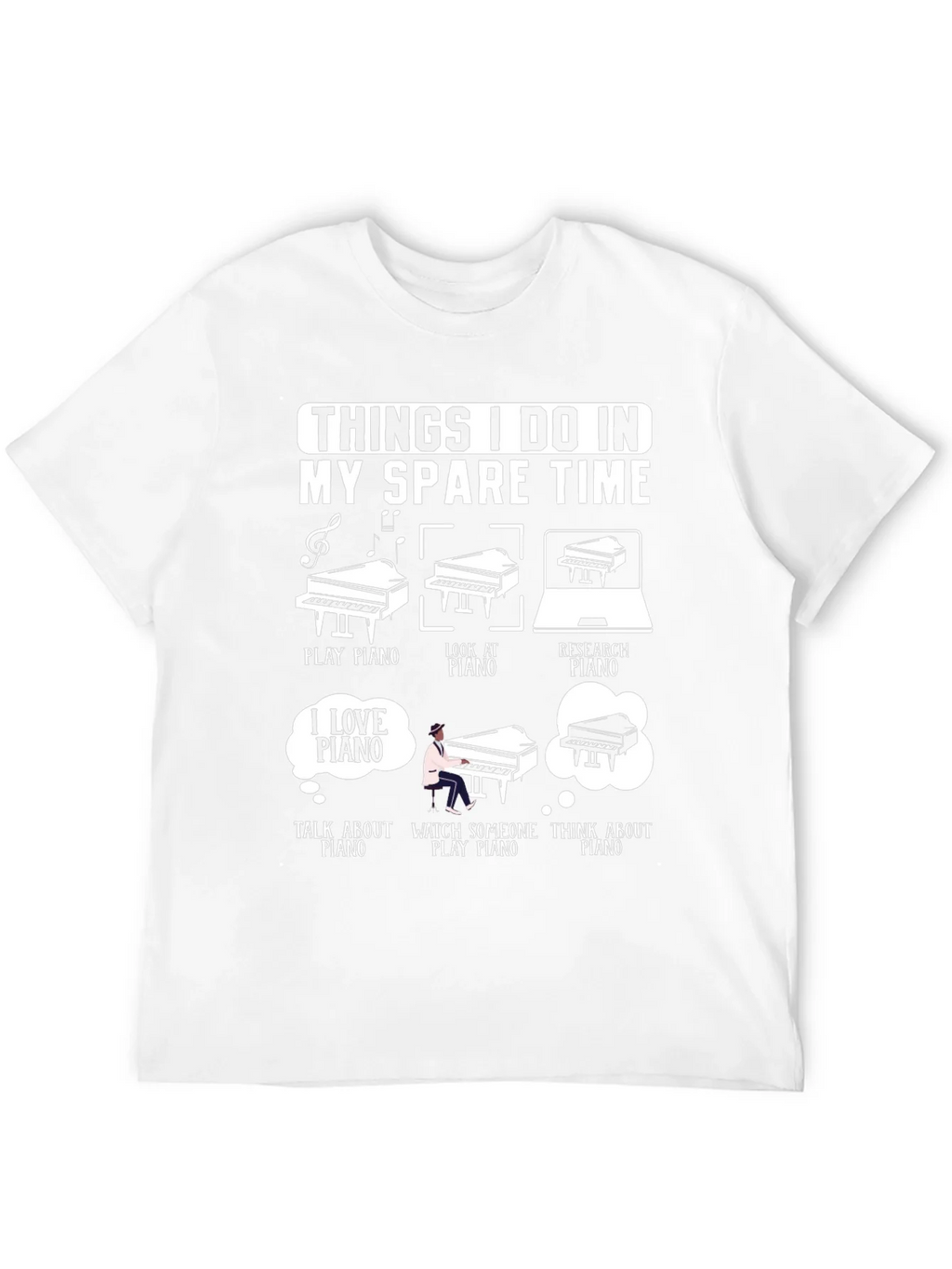 Piano Lover T-Shirt - Spare Time Activities product image 9