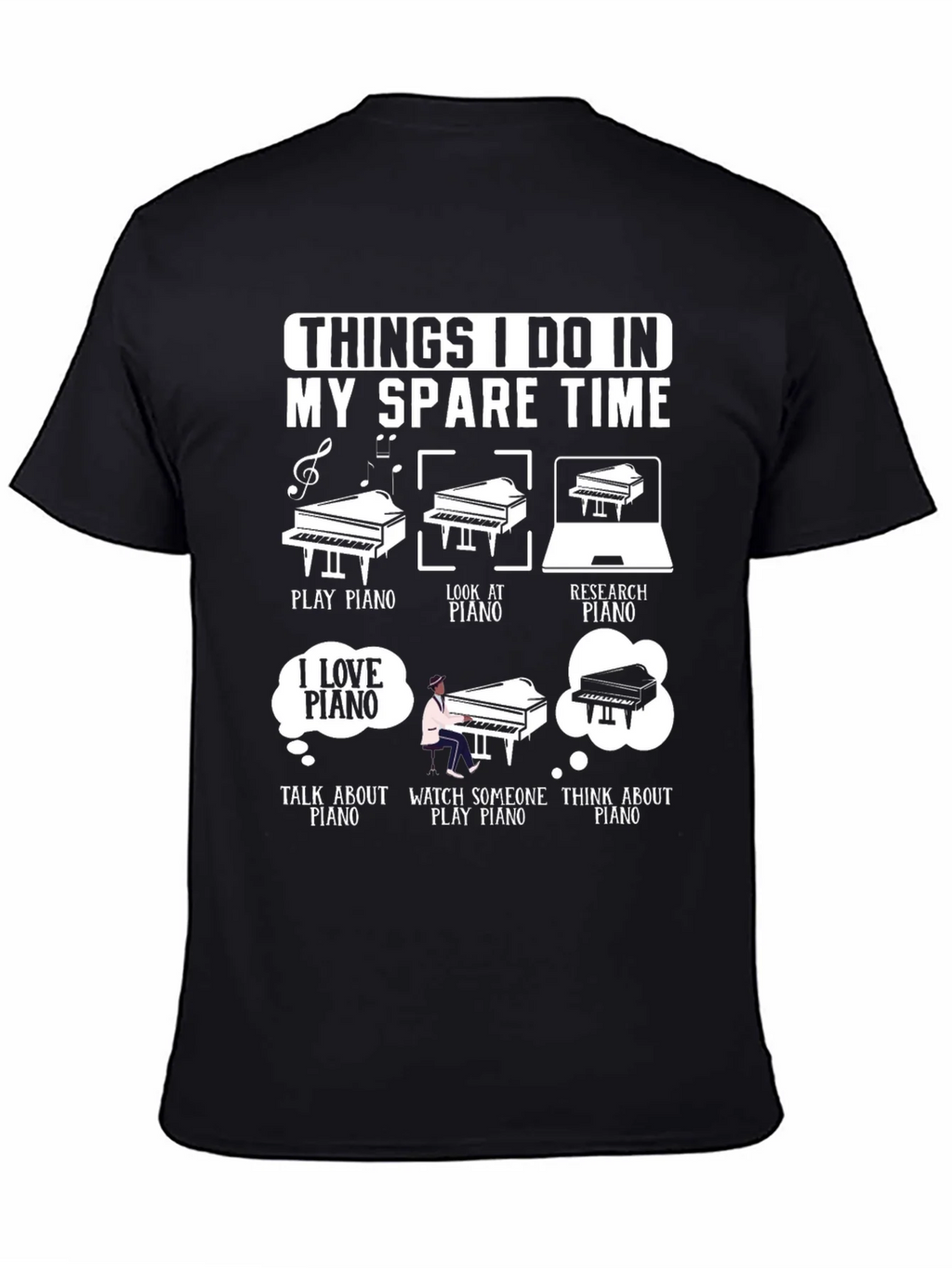 Piano Lover T-Shirt - Spare Time Activities product image 4