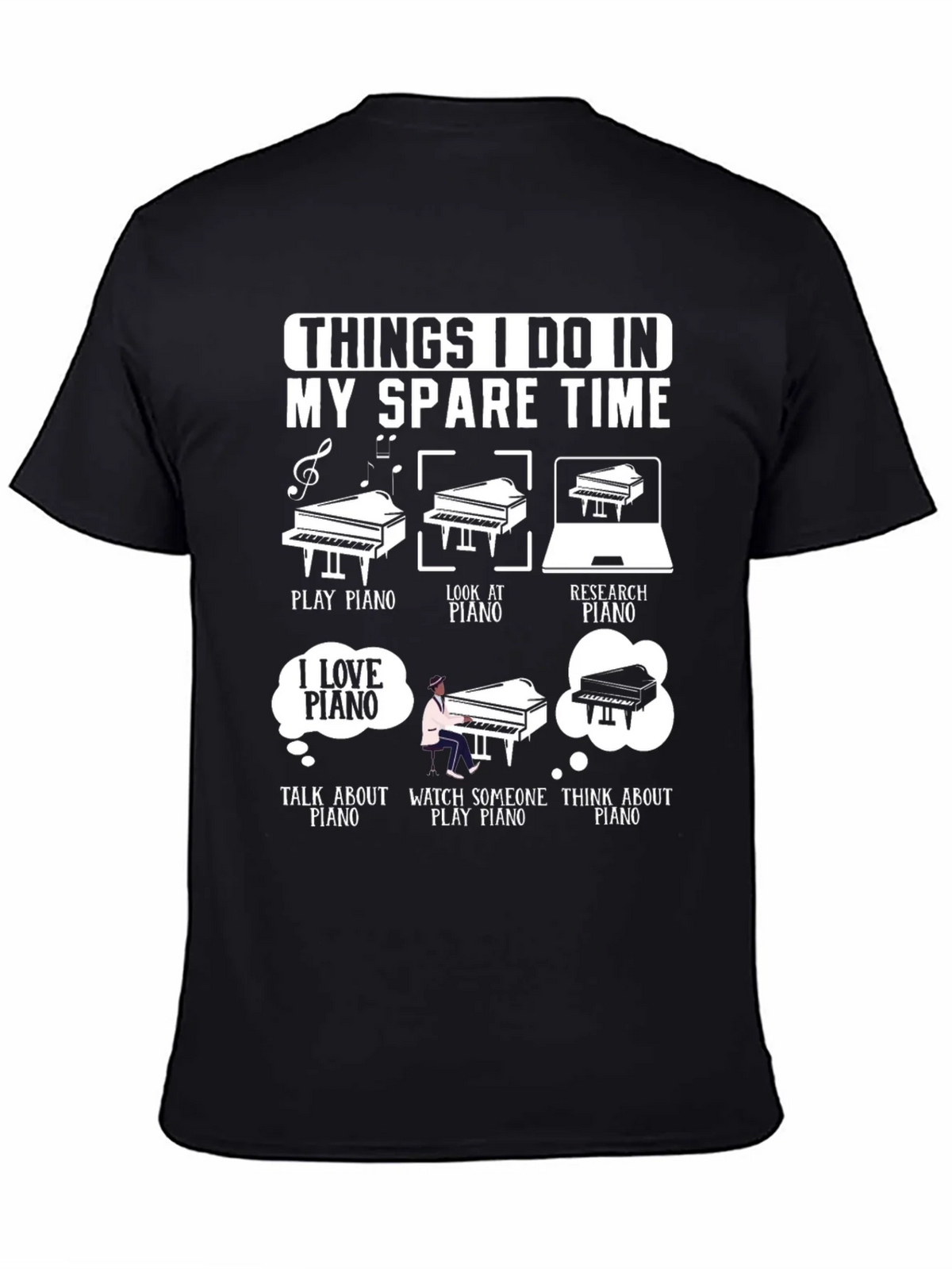 Piano Lover T-Shirt - Spare Time Activities product image 4