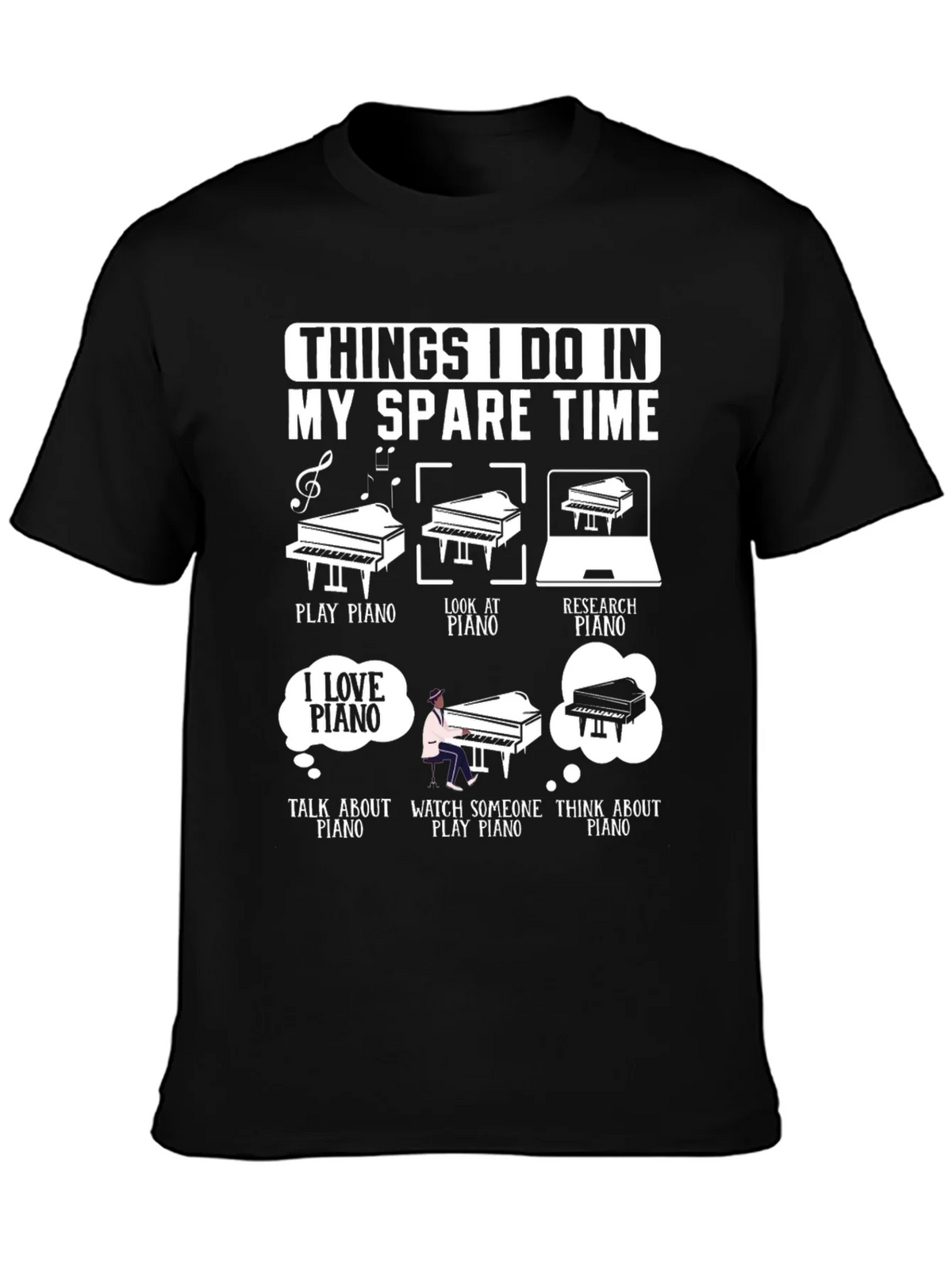 Piano Lover T-Shirt - Spare Time Activities product image 3