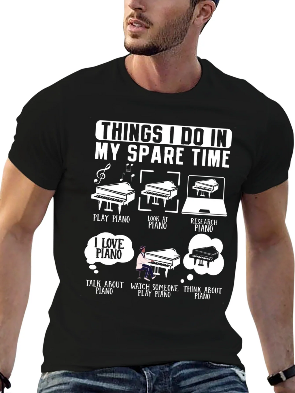 Piano Lover T-Shirt - Spare Time Activities product image 6