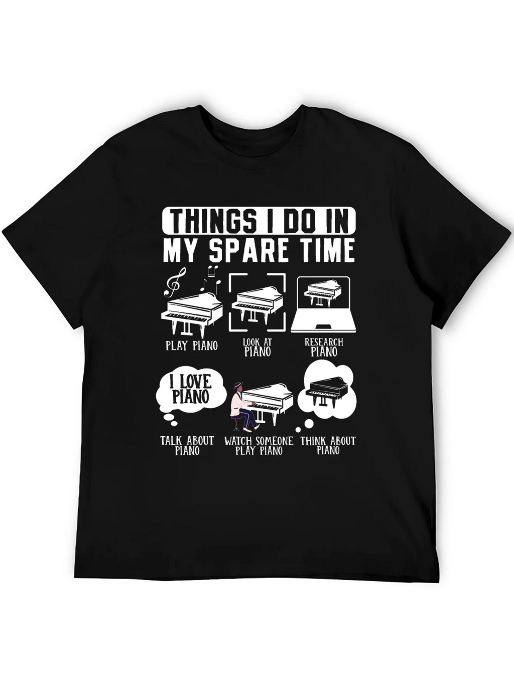 Piano Lover T-Shirt - Spare Time Activities product image 5