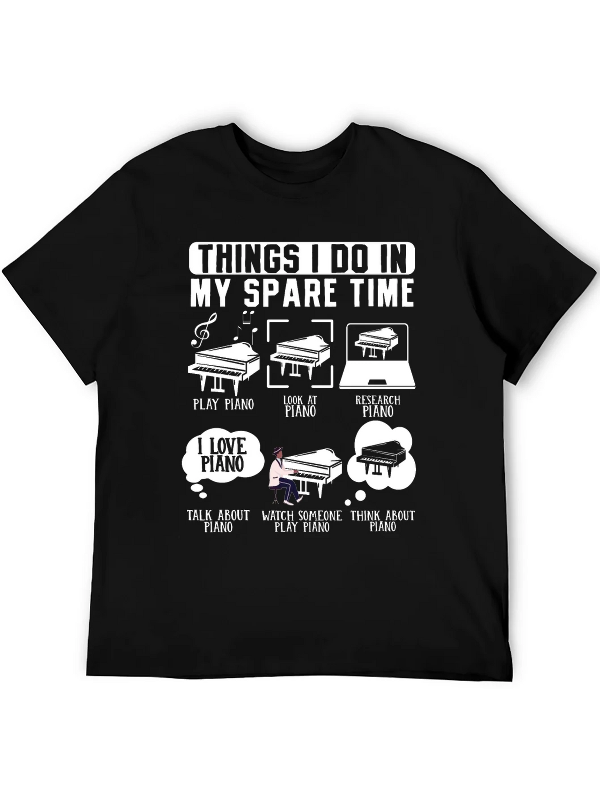 Piano Lover T-Shirt - Spare Time Activities product image 5