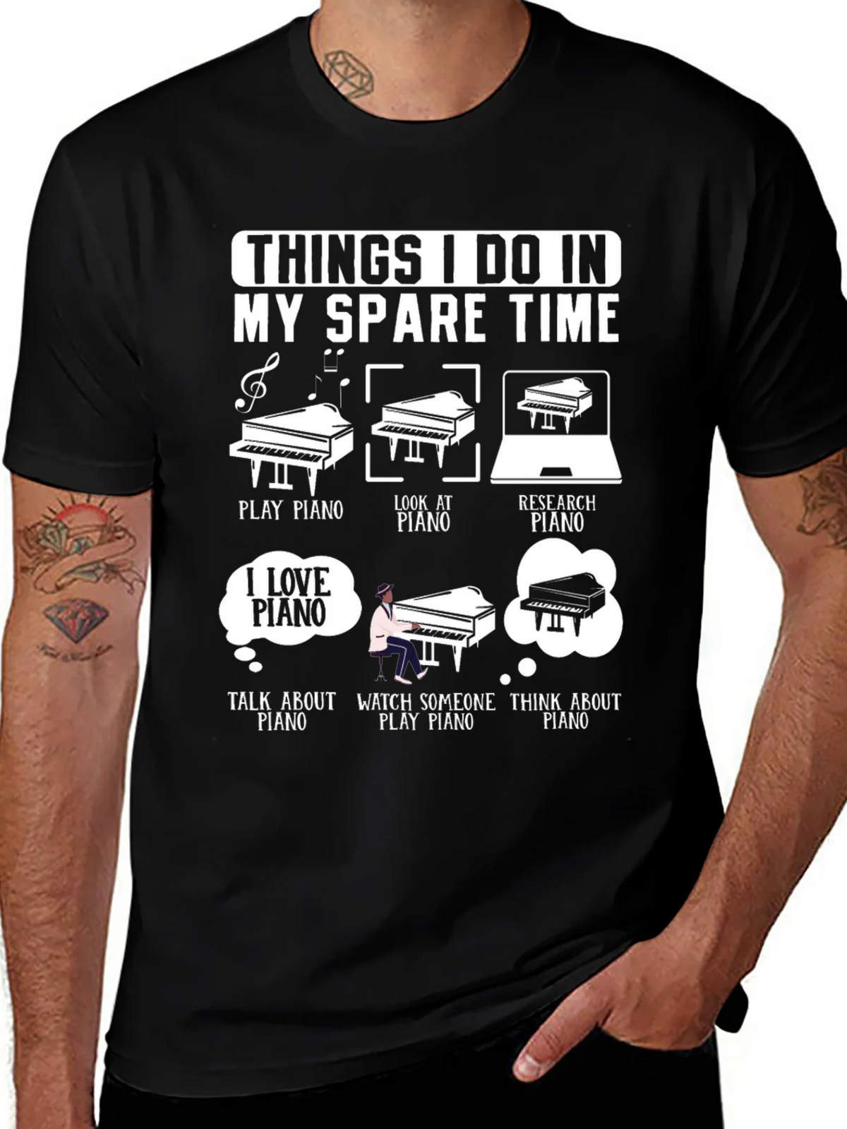 Piano Lover T-Shirt - Spare Time Activities product image 1