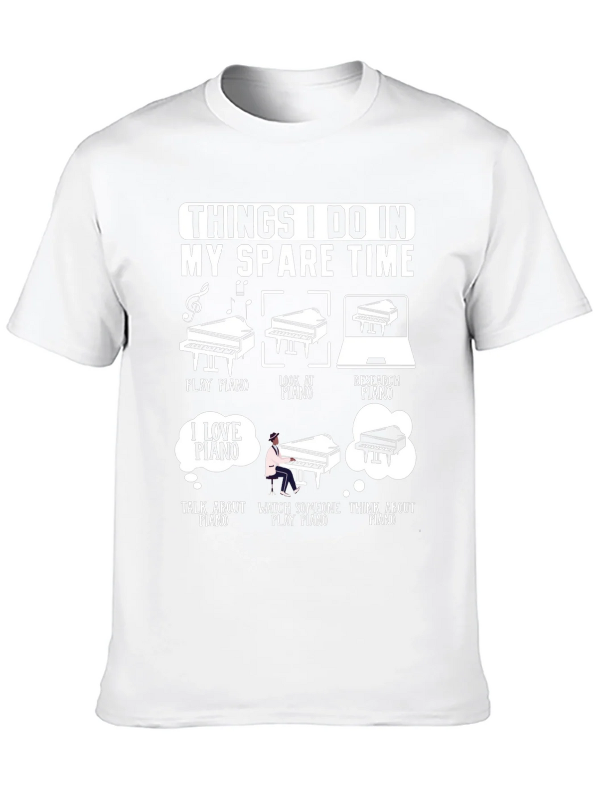 Piano Lover T-Shirt - Spare Time Activities product image 8